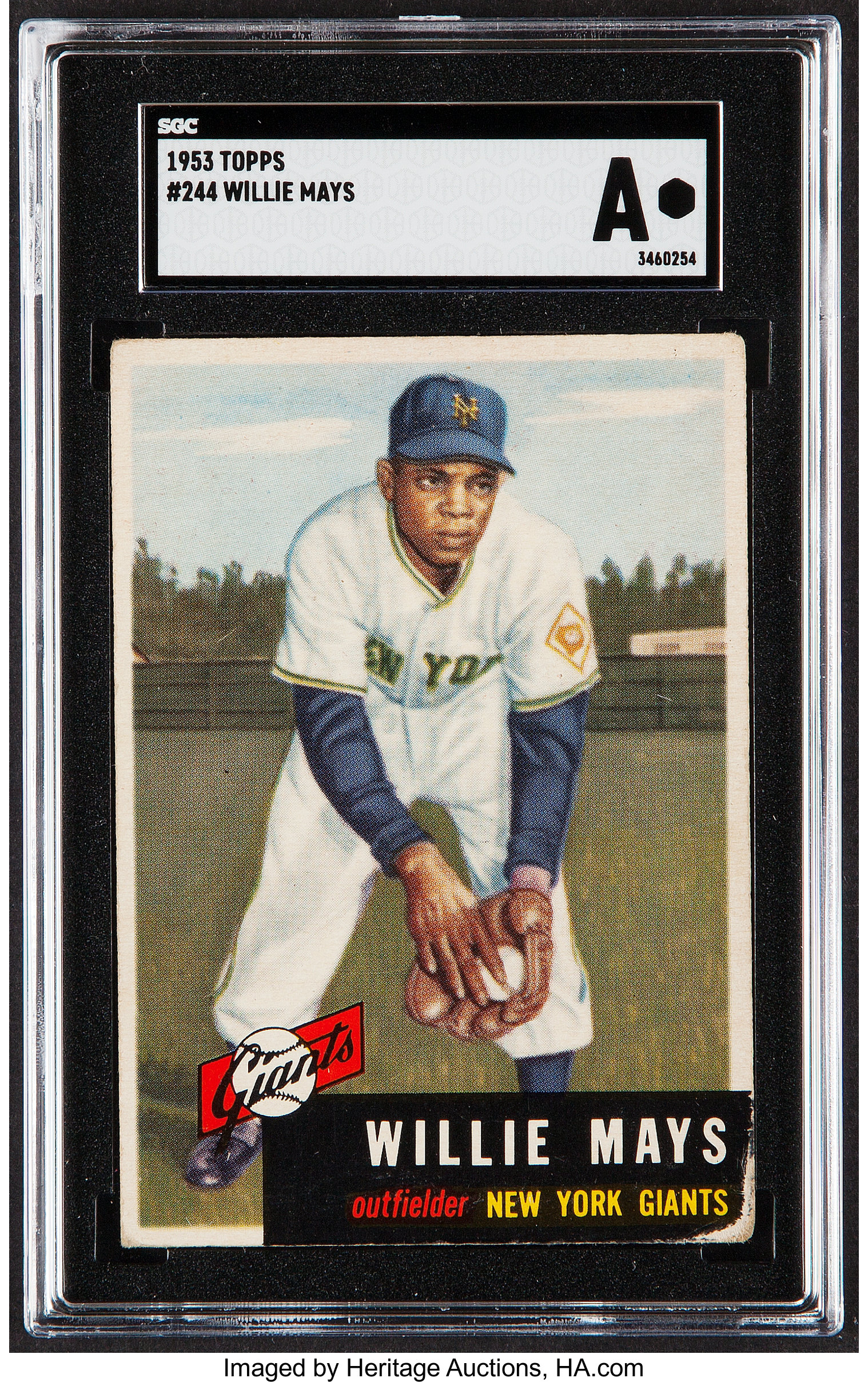 1953 Topps Willie Mays #244 SGC Authentic.... Baseball Cards | Lot #42020 |  Heritage Auctions