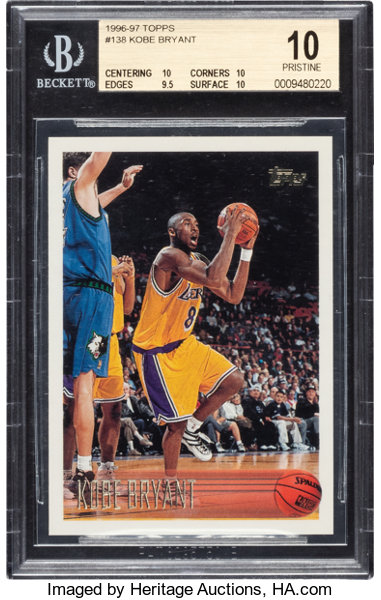 1996-97 Topps Kobe Bryant #138 Beckett Pristine 10. Basketball