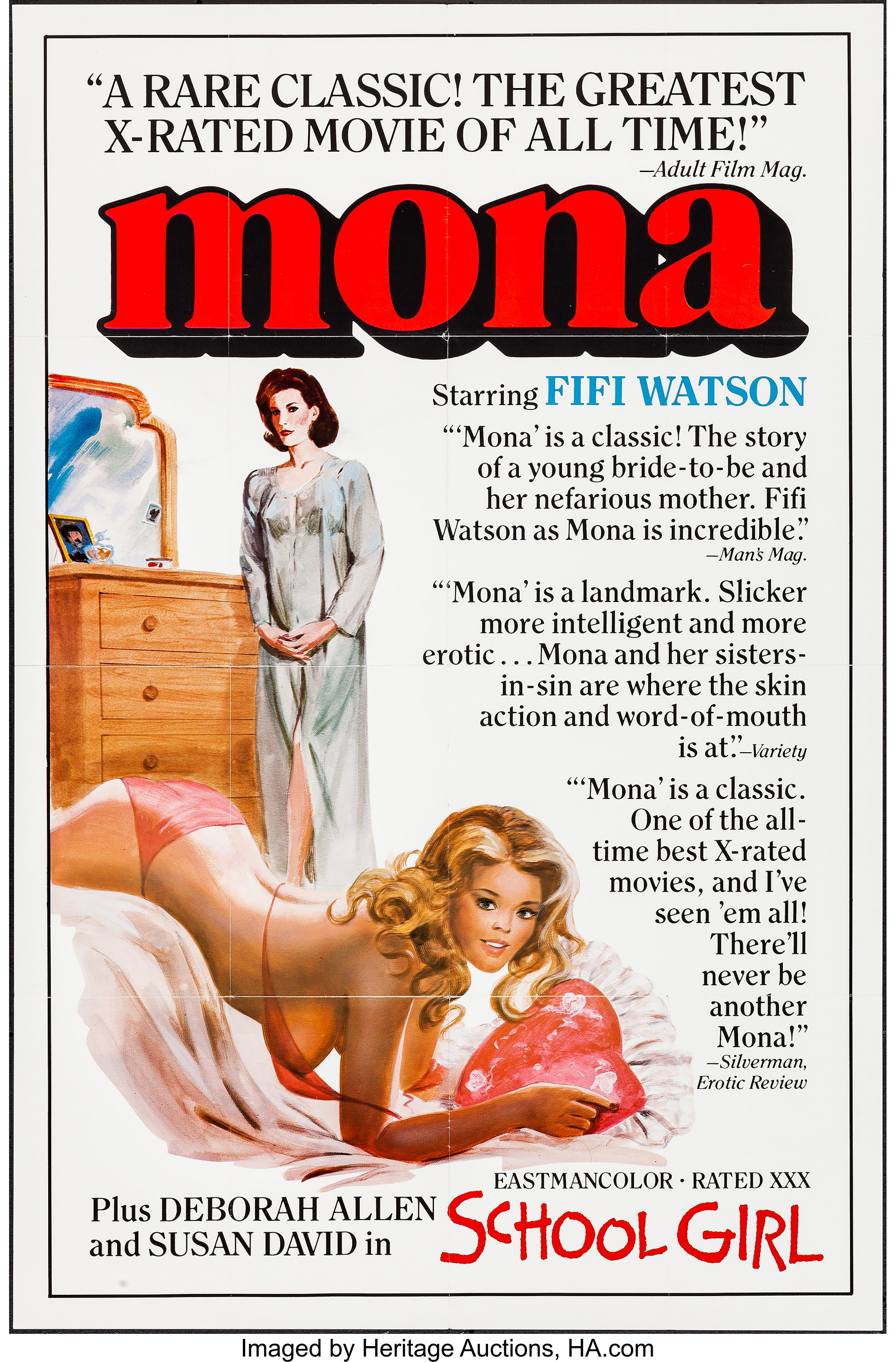 Vintage Schoolgirl Movies - Mona: The Virgin Nymph/School Girl Combo (Sherpix, R-1971). Folded, | Lot  #51316 | Heritage Auctions