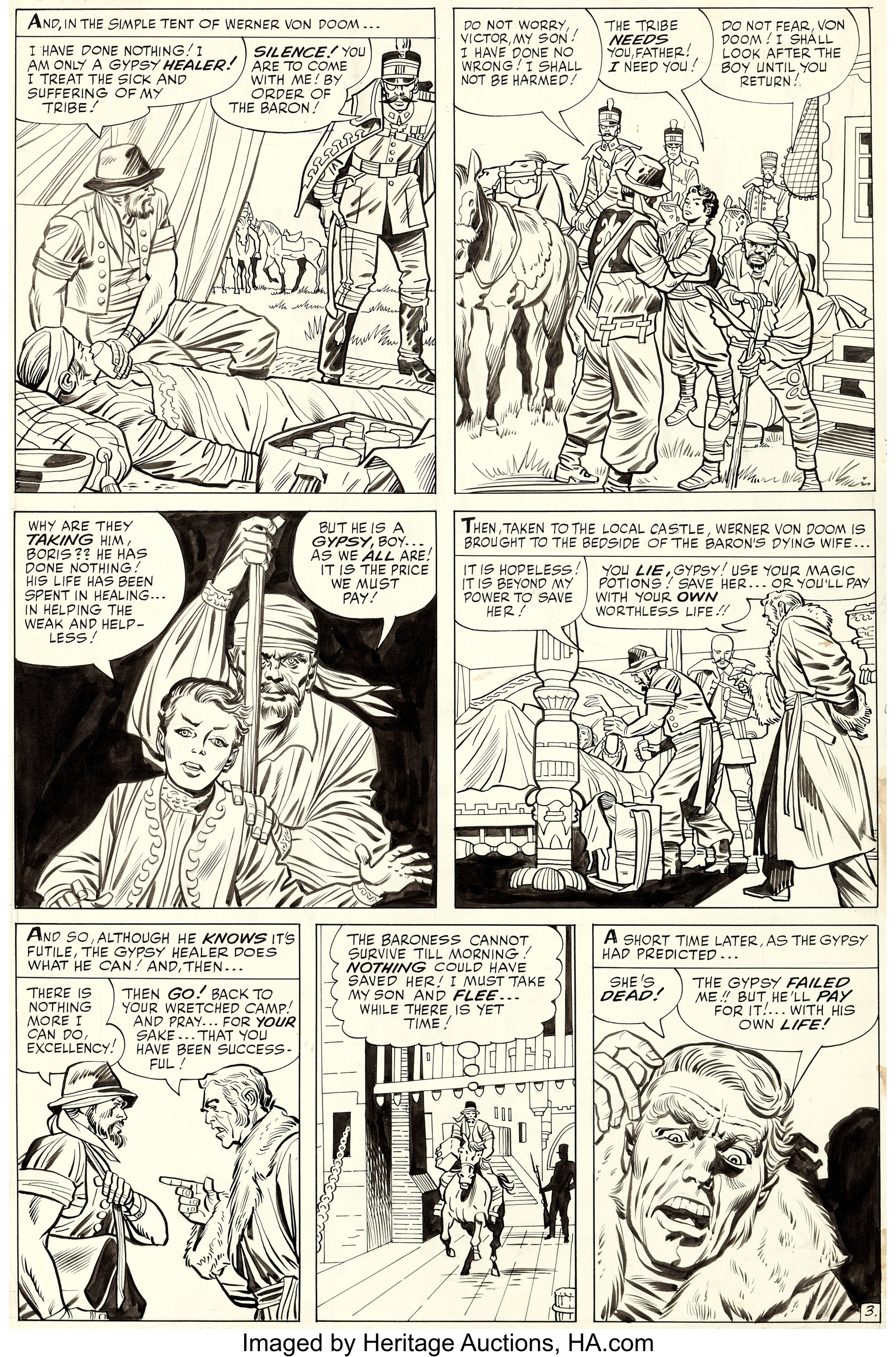 Jack Kirby and Chic Stone Fantastic Four Annual #2 Story Page 3 | Lot ...