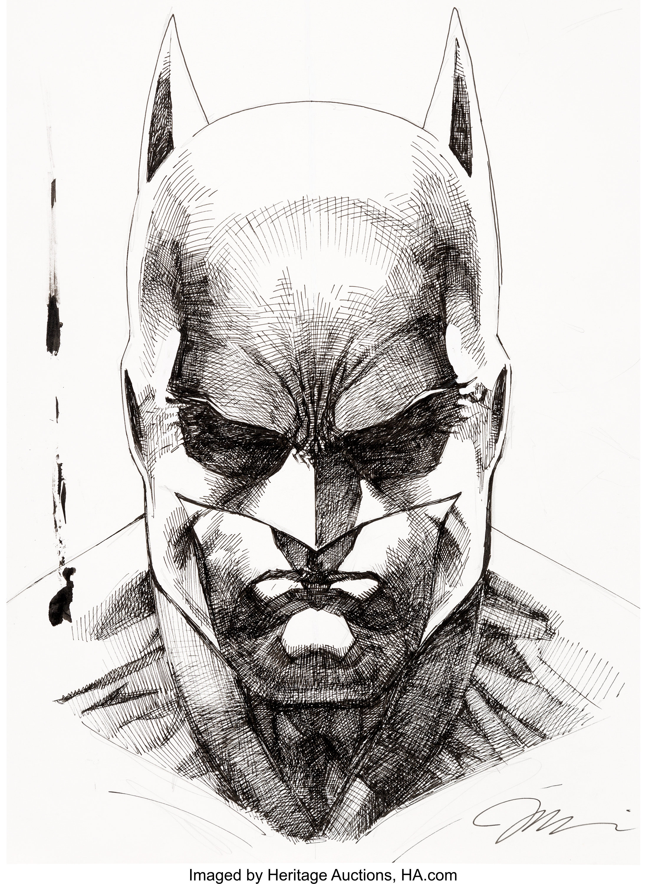 Jim Lee Batman Signed Speciality Illustration Original Art | Lot #36029 ...