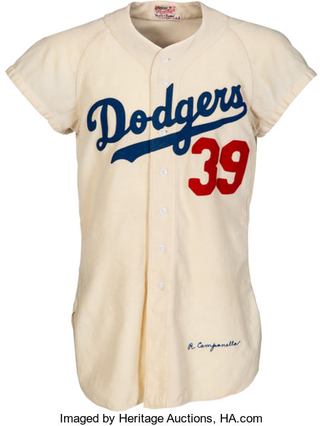 1955 Brooklyn Dodgers Game Issued Jersey. Baseball Collectibles