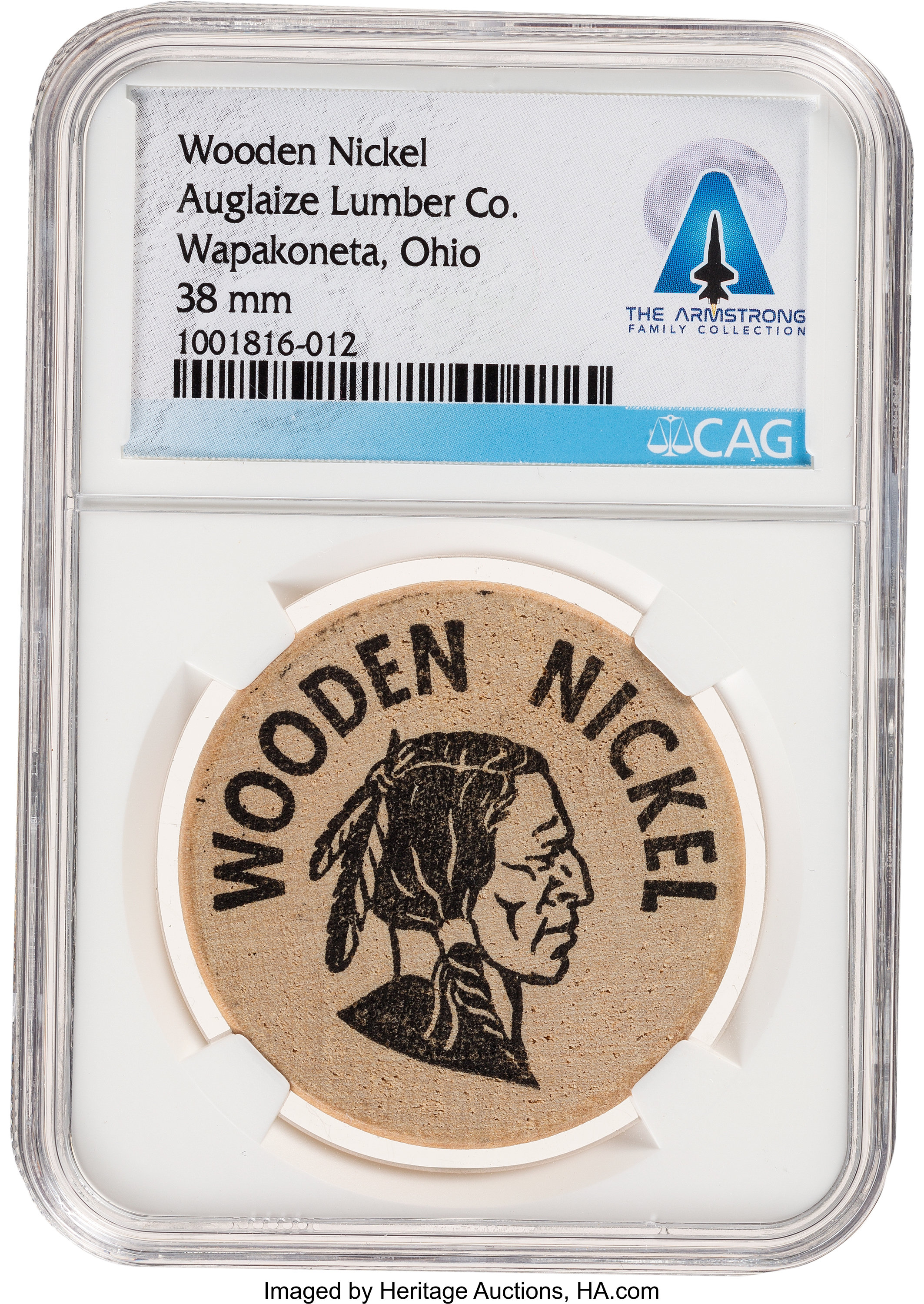 wapakoneta auglaize lumber co wooden nickel directly from the lot 50868 heritage auctions 2
