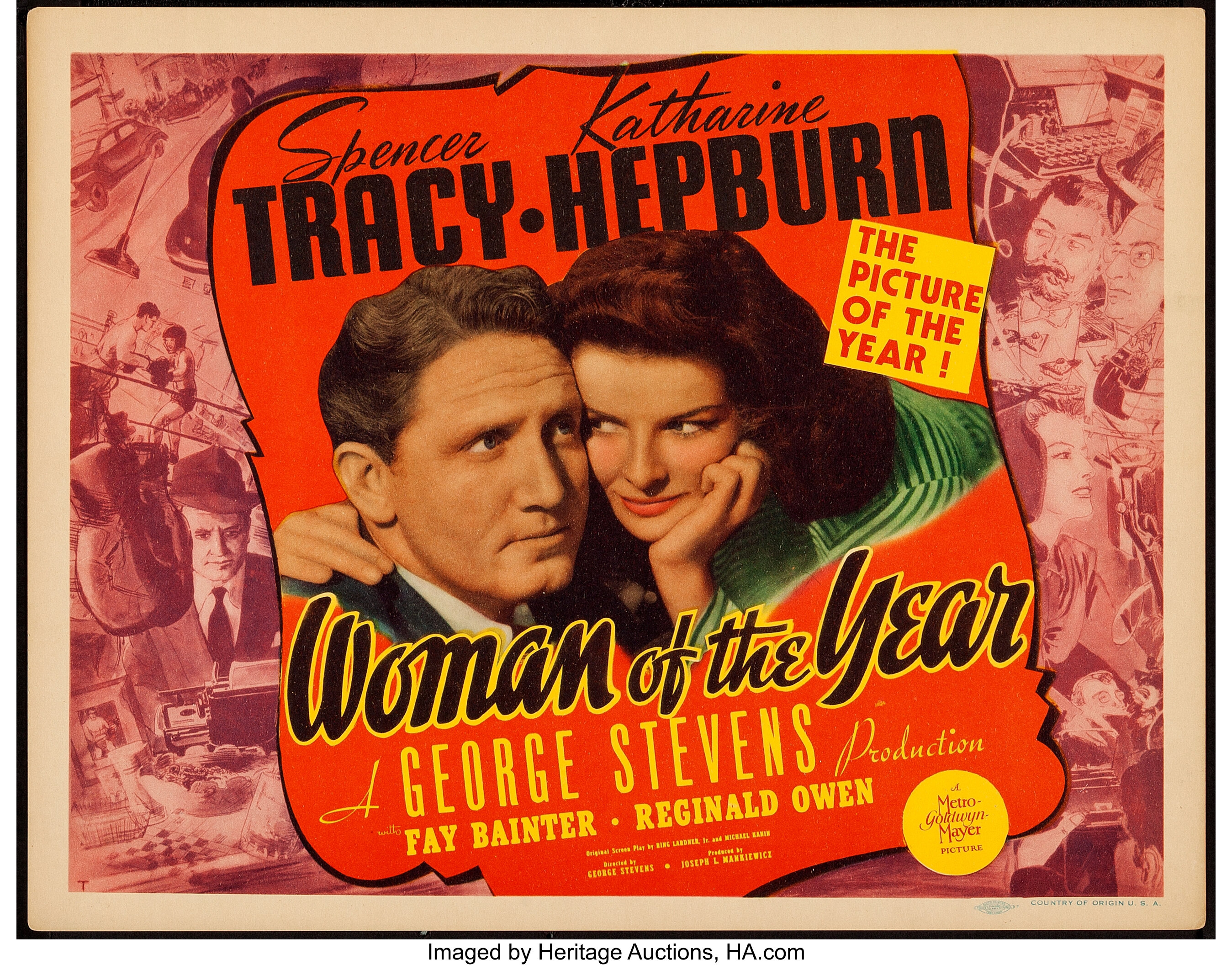 Woman Of The Year (mgm, 1942). Very Fine+. Title Lobby Card (11