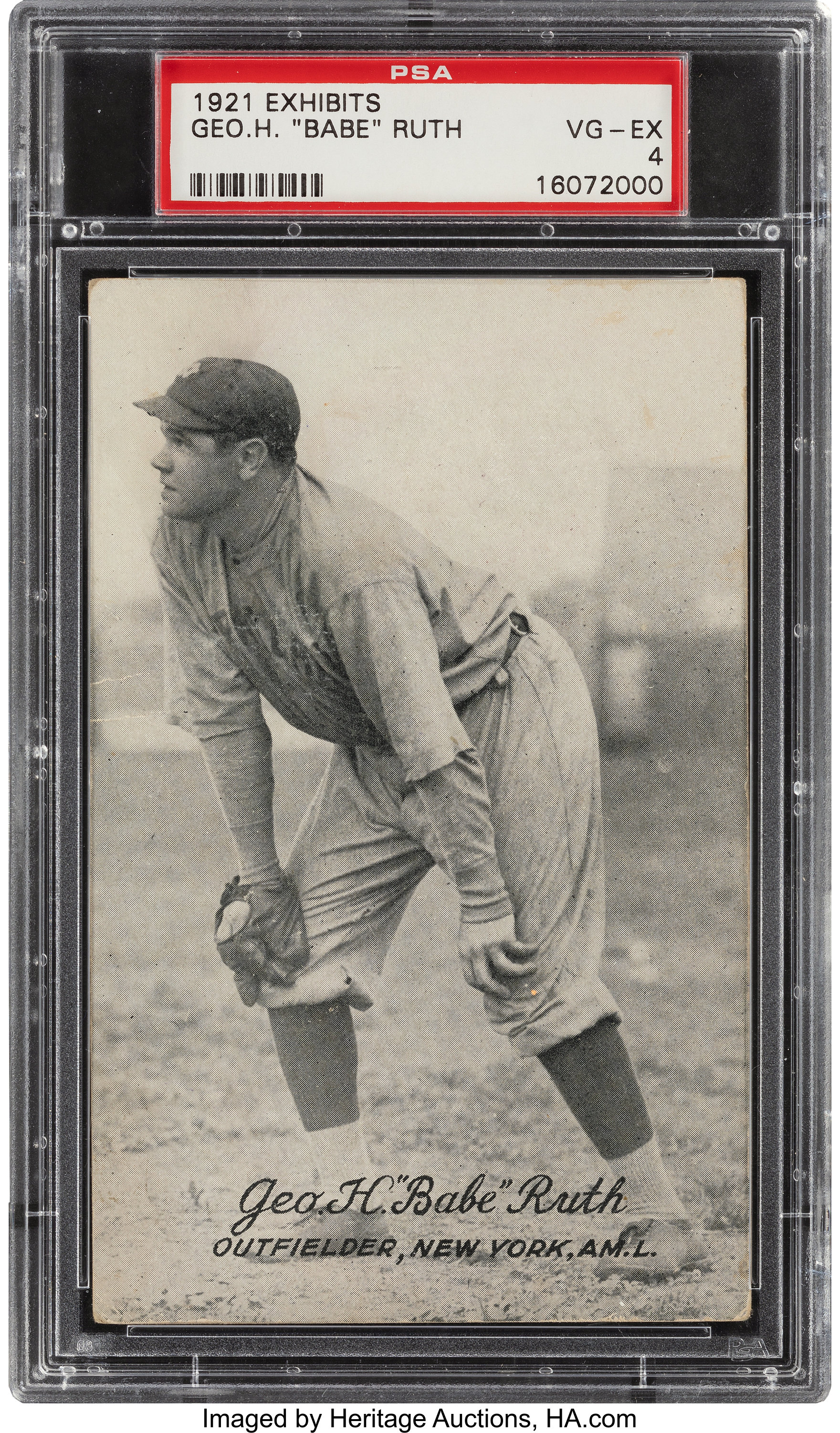  1921 Exhibits Babe Ruth (Baseball Card) PSA PSA 4.00 :  Collectibles & Fine Art