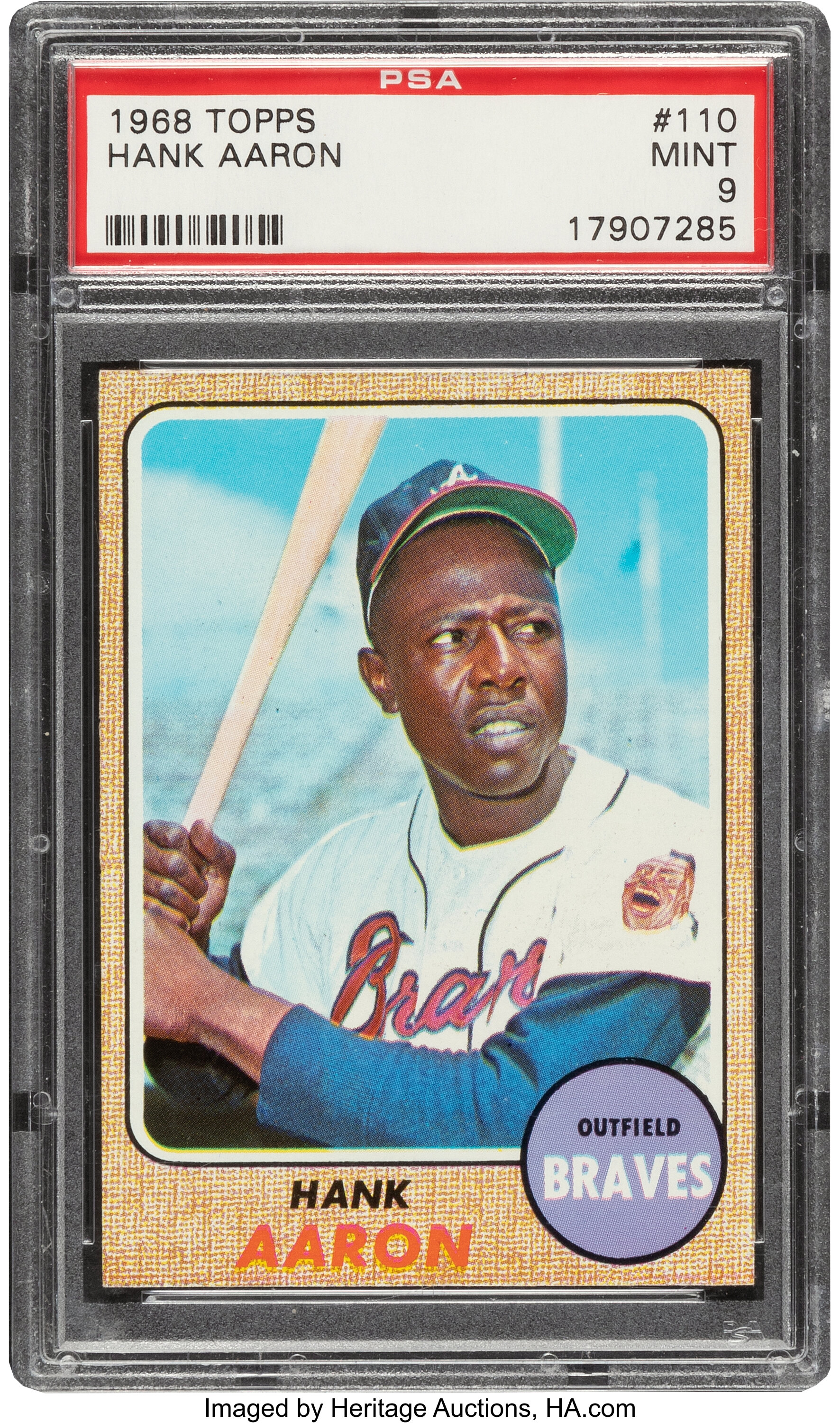 1968 Topps Hank Aaron #110 PSA Mint 9.... Baseball Cards Singles | Lot ...