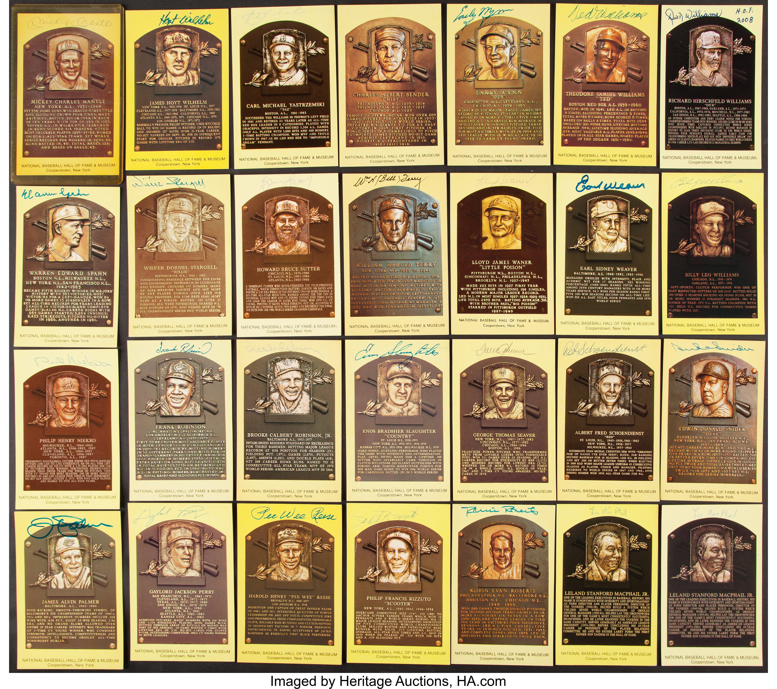 Eddie Mathews Baseball Hall of Fame Plaque Postcard