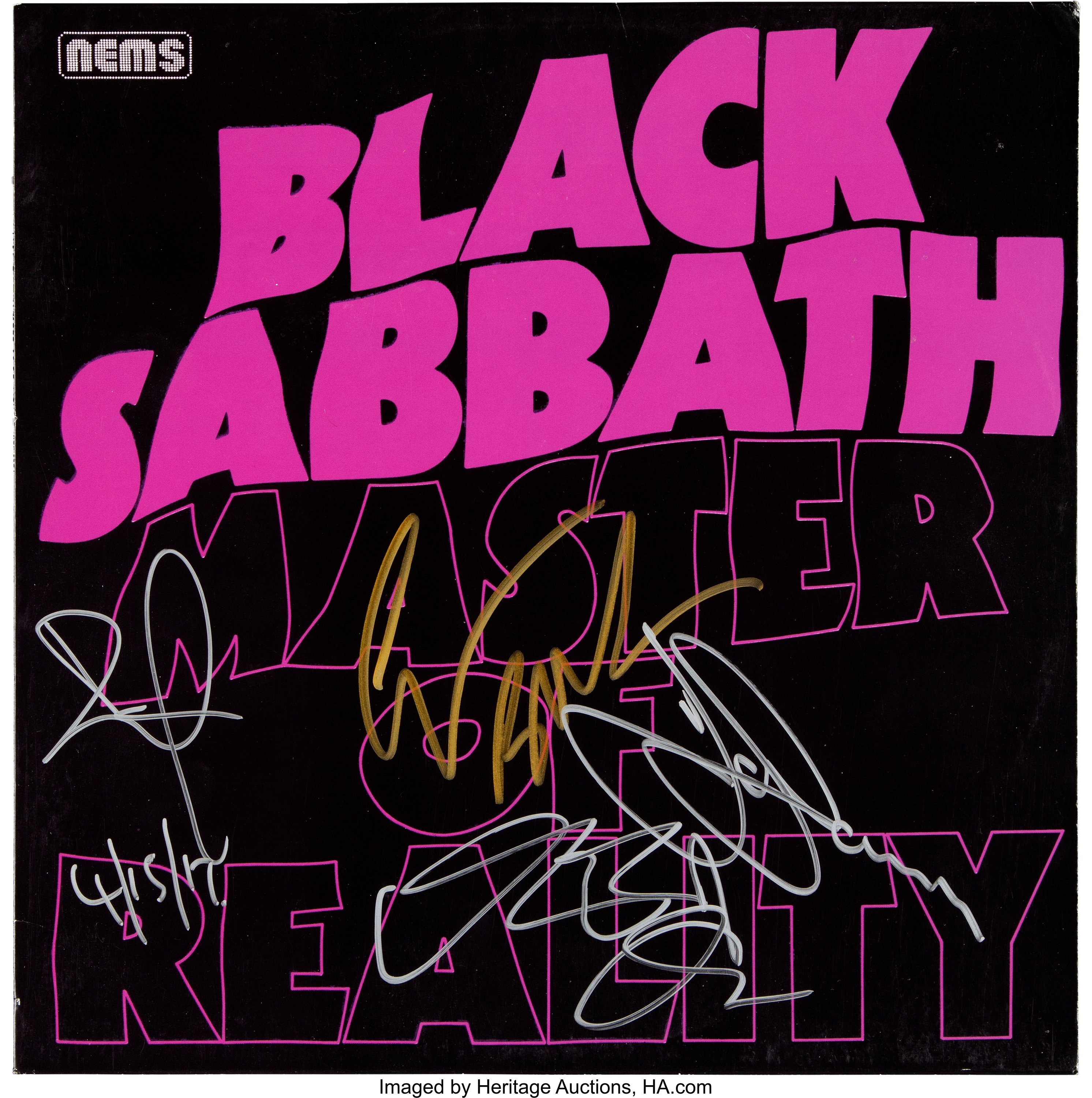 Black Sabbath of Reality Vinyl LP Signed By Original | Lot #89359 | Heritage Auctions