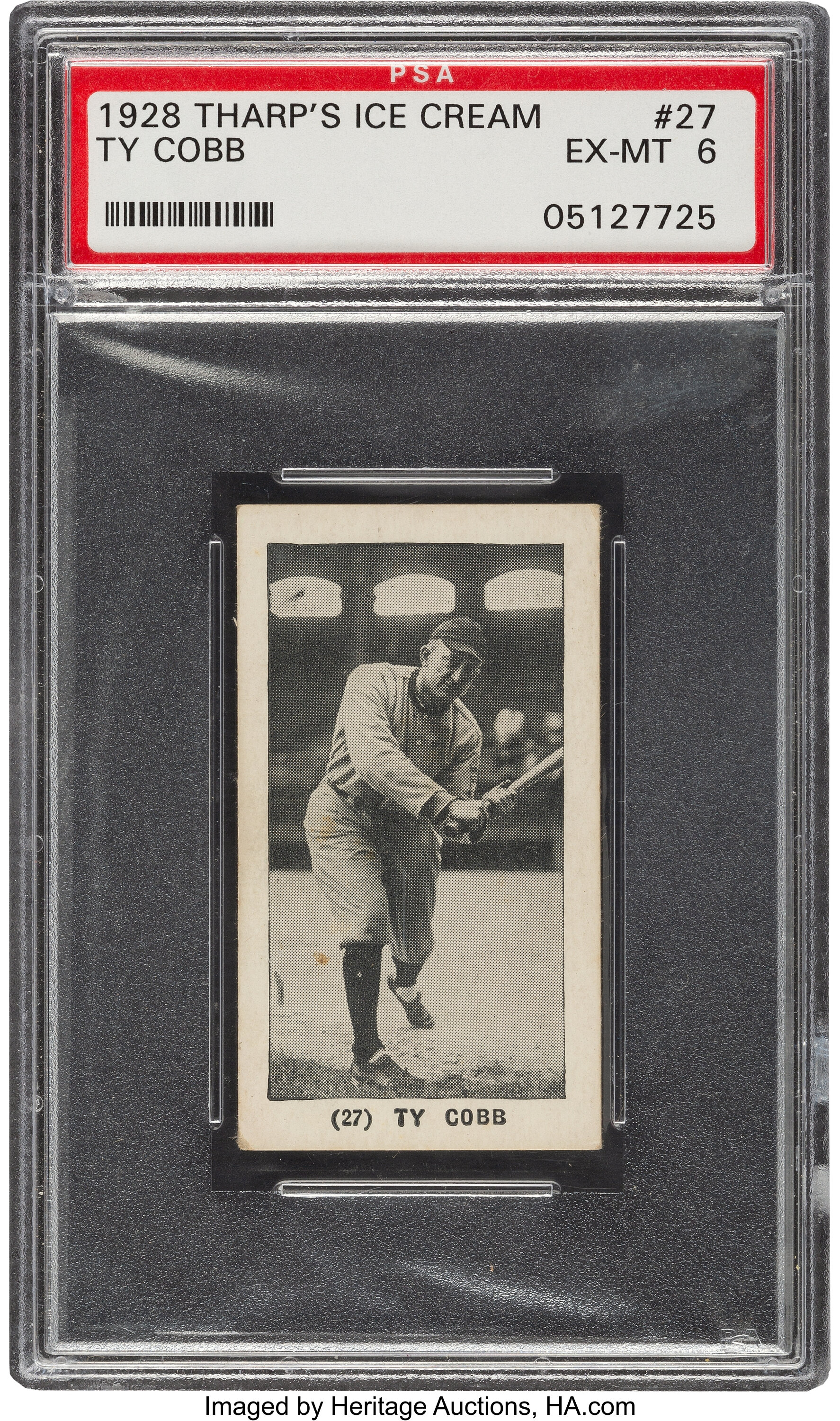 1928 Tharp S Ice Cream Ty Cobb 27 Psa Ex Mt 6 None Higher Lot Heritage Auctions