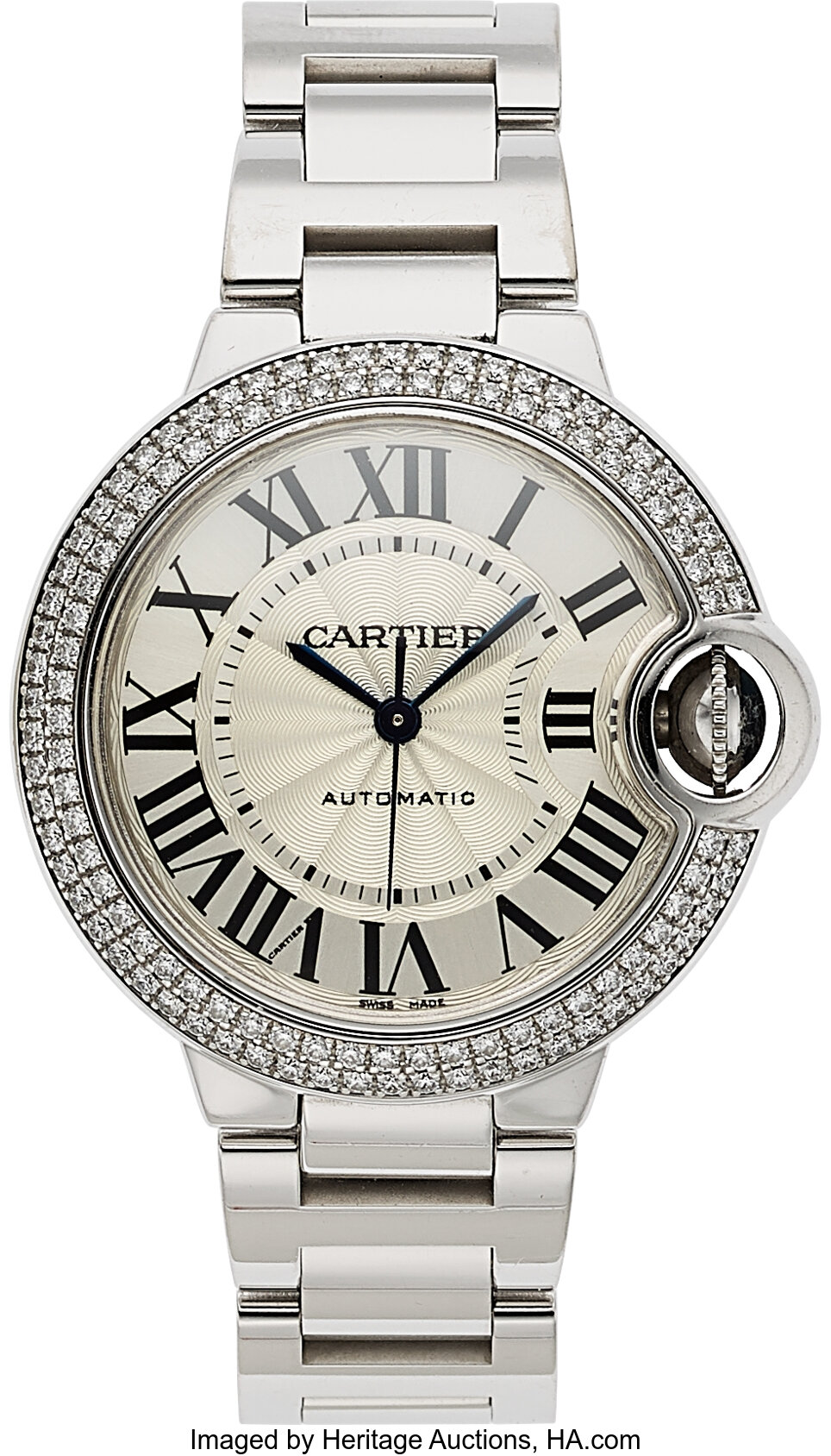 Cartier Ballon Bleu 33 mm Fine Diamond White Gold Ref. 3491