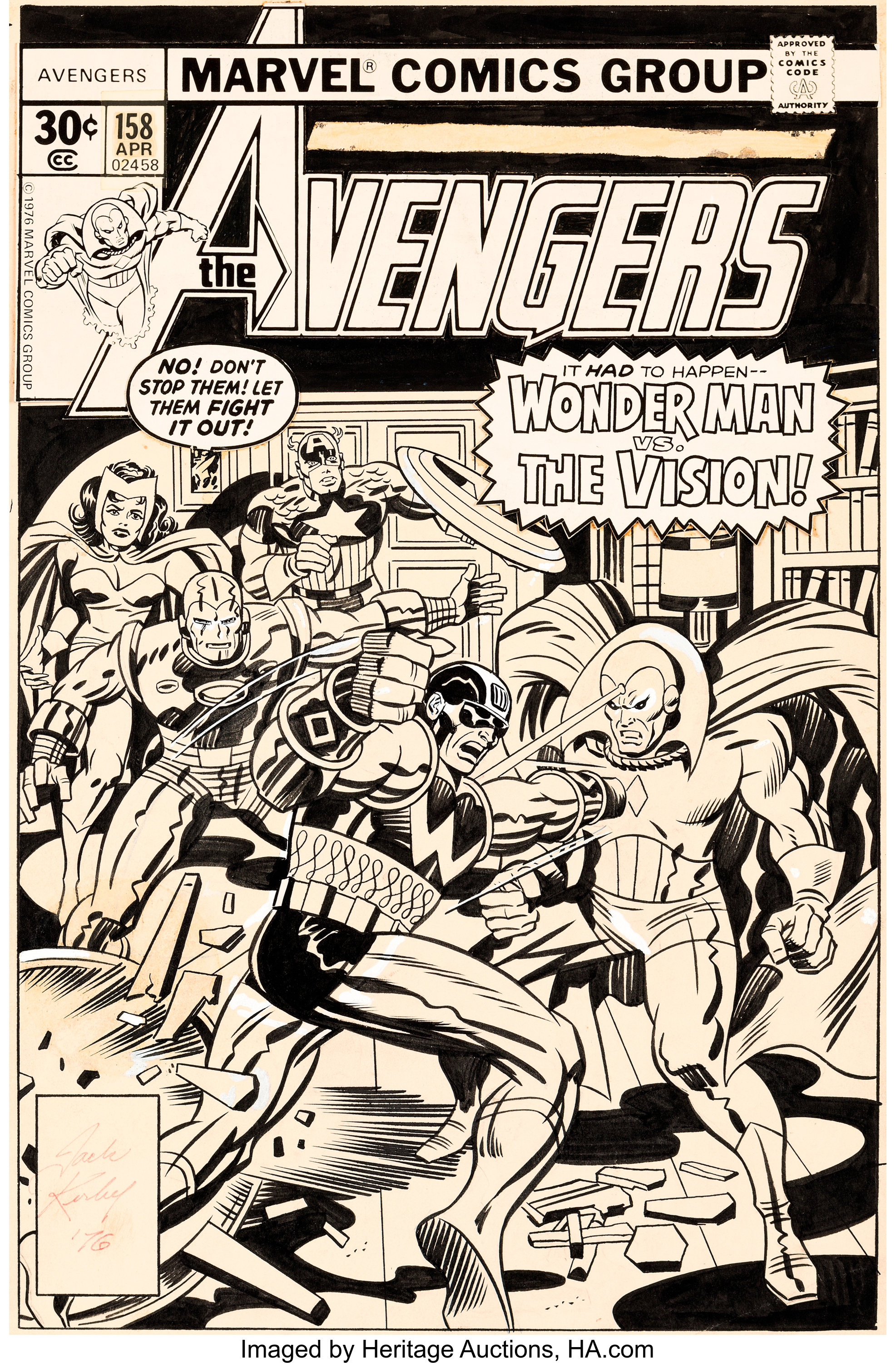 Jack Kirby Avengers #158 Cover Original Art (Marvel, 1977).... | Lot #91045  | Heritage Auctions