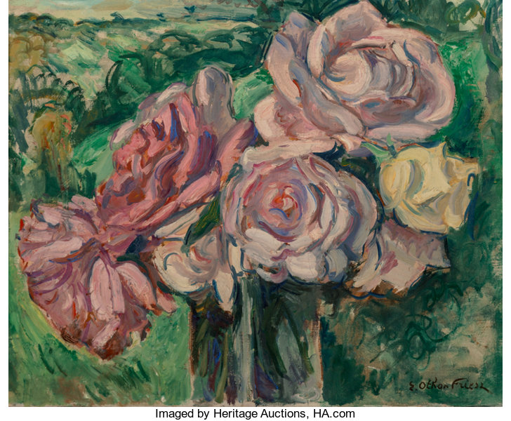 Achille Emile Othon Friesz (French, 1879-1949). Roses. Oil on