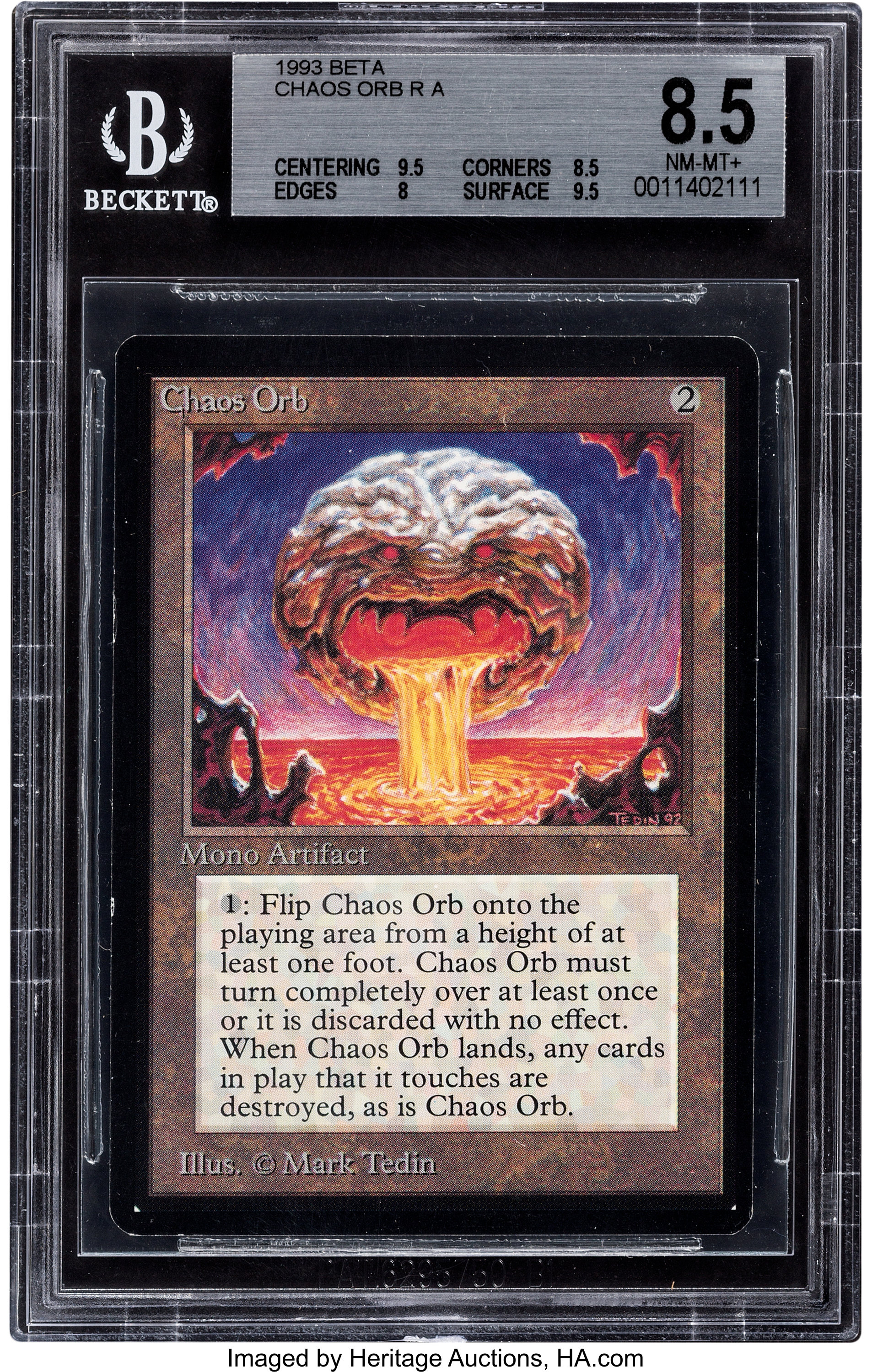 Magic: The Gathering Beta Edition Chaos Orb BGS 8.5 (Wizards of