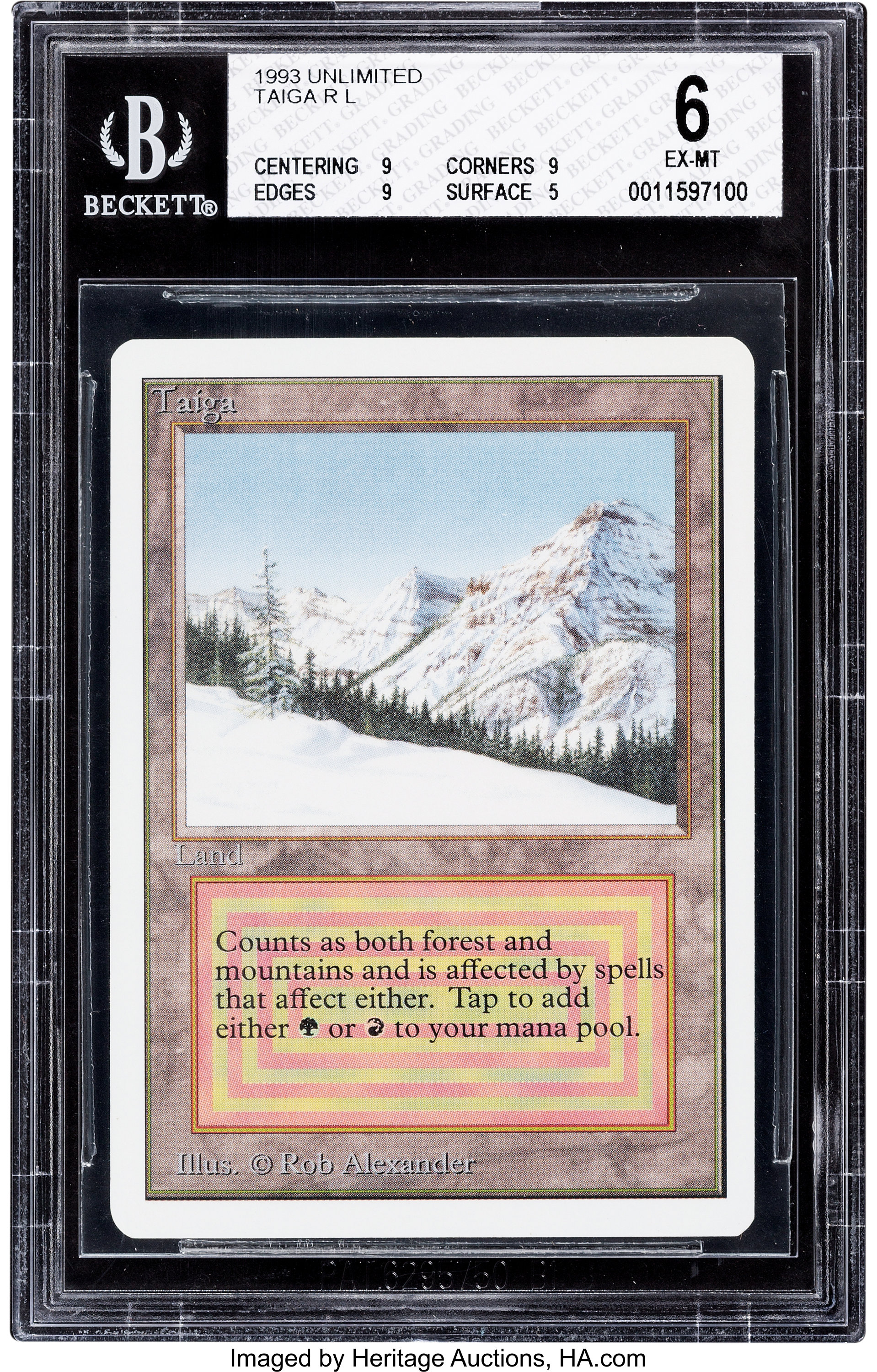 Magic: The Gathering Unlimited Edition Taiga BGS 6 (Wizards of the