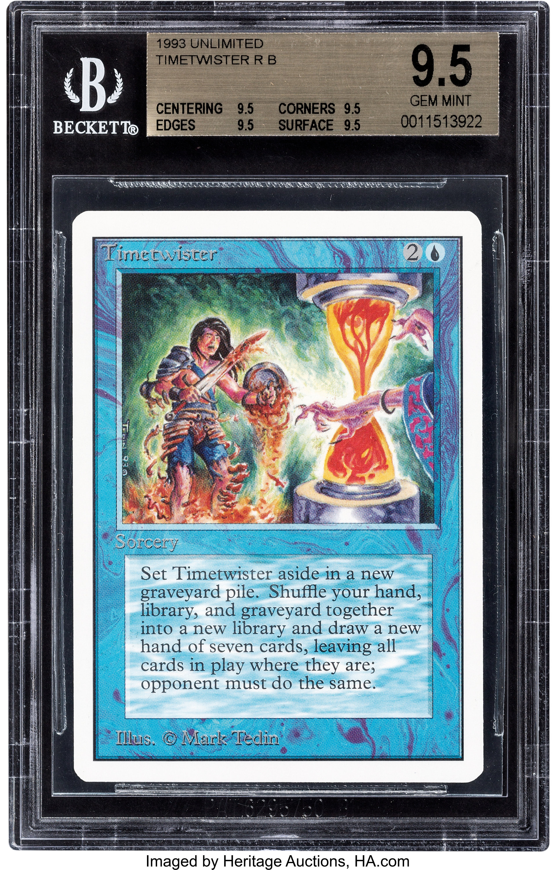 Magic: The Gathering Unlimited Edition Timetwister BGS 9.5 QUAD