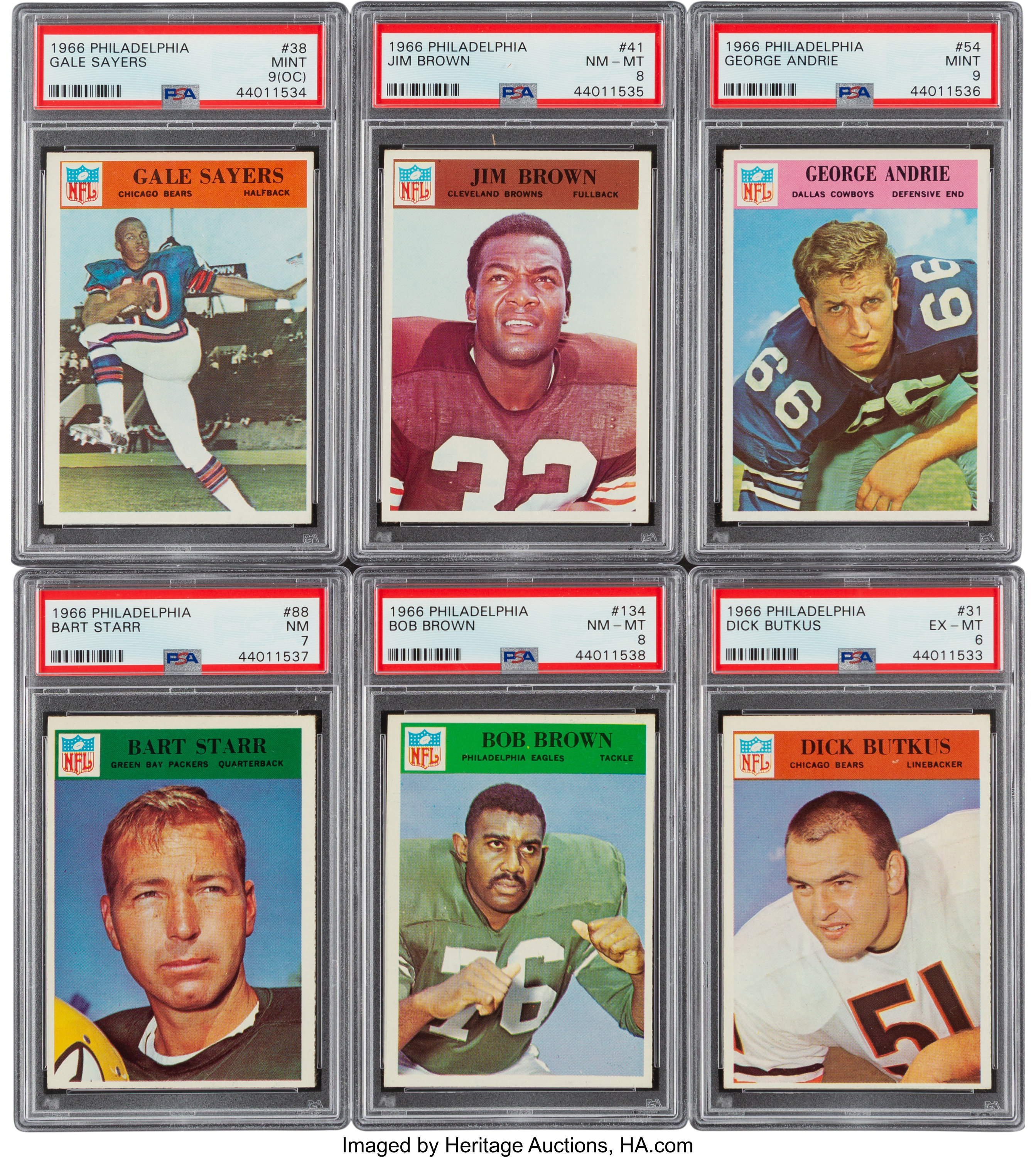 1966 Philadelphia Football Complete Set (198).  Football Cards