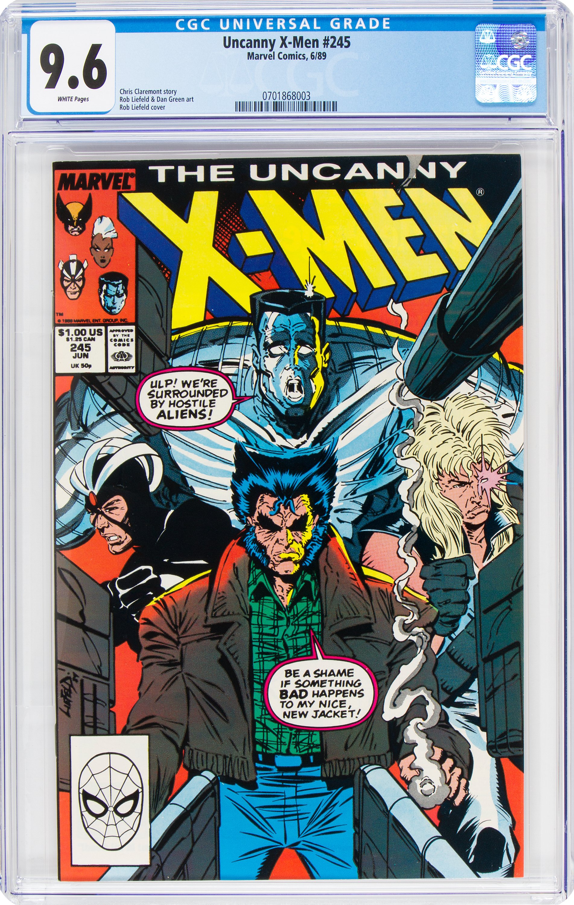 X Men 245 Marvel 19 Cgc Nm 9 6 White Pages Modern Age Lot Heritage Auctions