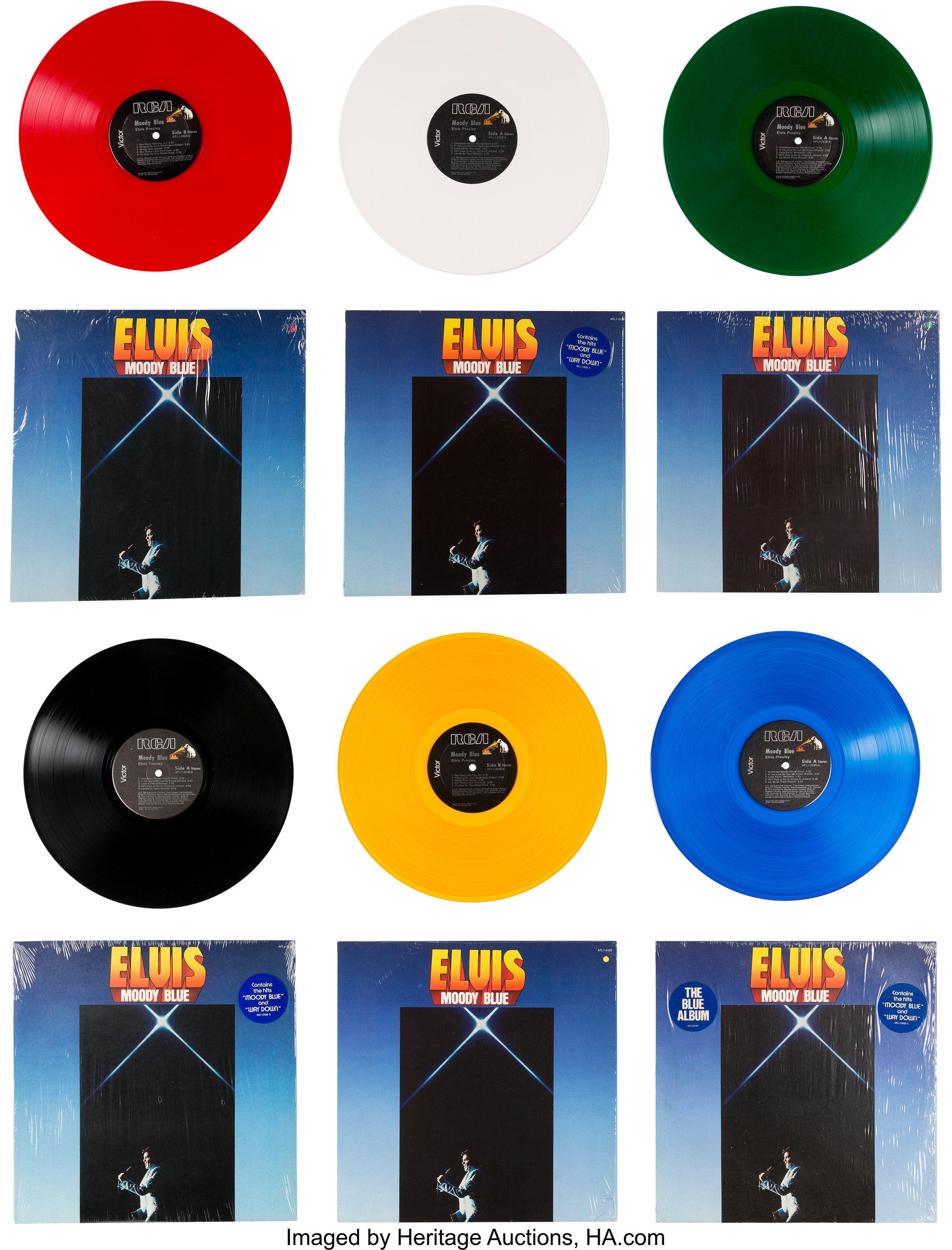 Elvis Presley Blue Set of All Six LP's Colored Vinyl (6) (RCA | Lot #89535 | Heritage