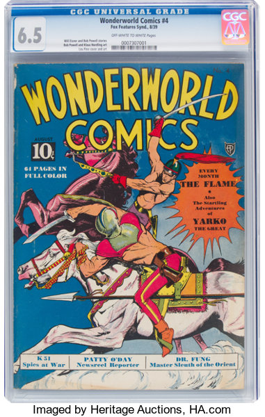 Golden Age (1938-1955):Superhero, Wonderworld Comics #4 (Fox, 1939) CGC FN+ 6.5 Off-white to white pages....