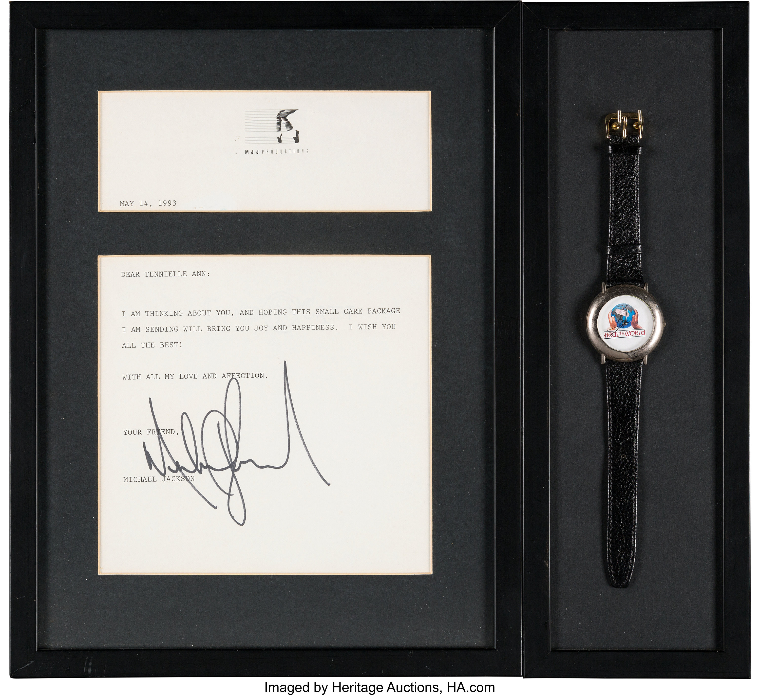 Michael Jackson Signed Letter And Heal The World Watch 1993 Lot 462 Heritage Auctions