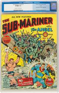 Sub-Mariner Comics #1 Larson Pedigree (Timely, 1941) CGC VF/NM 9.0 Off-white to white pages