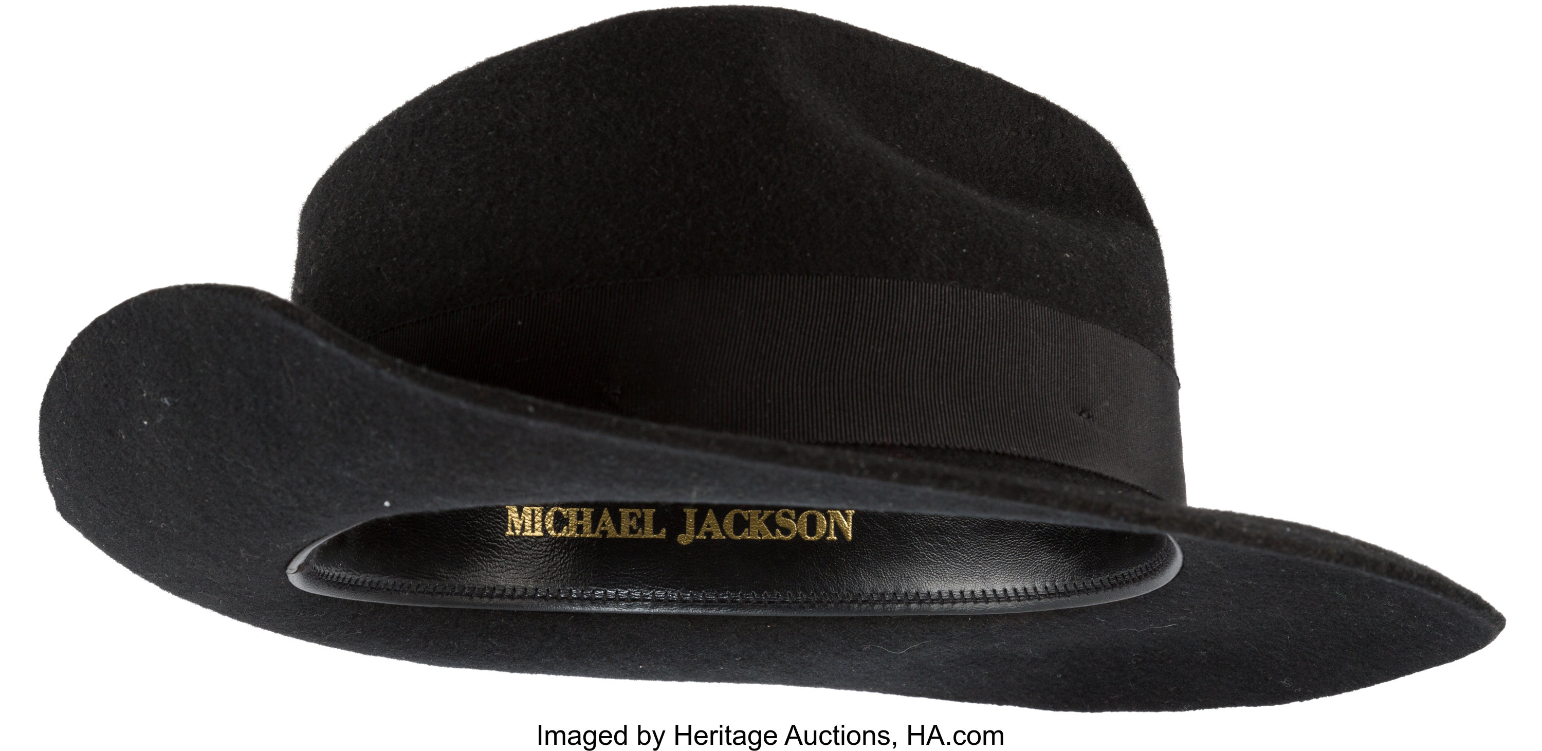 Michael Jackson Signed, Owned and Worn Black Fedora. Music