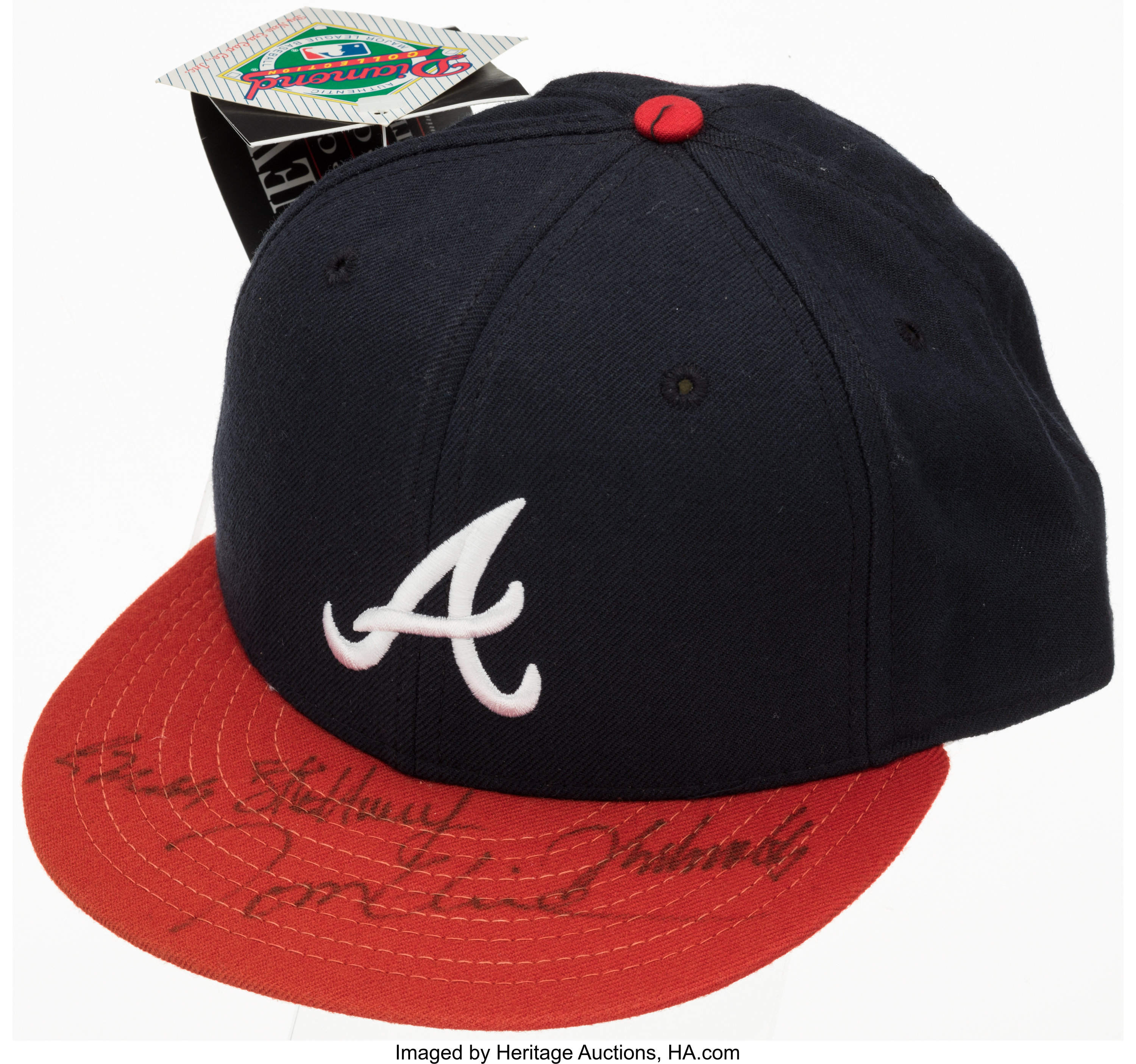 Atlanta Braves Greats Multi Signed Hat 4 Signatures Baseball Lot Heritage Auctions