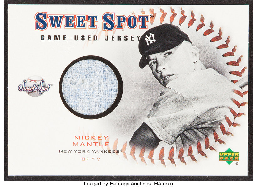 2001 Upper Deck Sweet Spot Mickey Mantle Game Used Relic Jersey, Lot  #41155