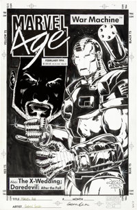 Gabriel Hardman As Gecko And Bob Wiacek Marvel Age 133 War Machine Variant Cover Origin