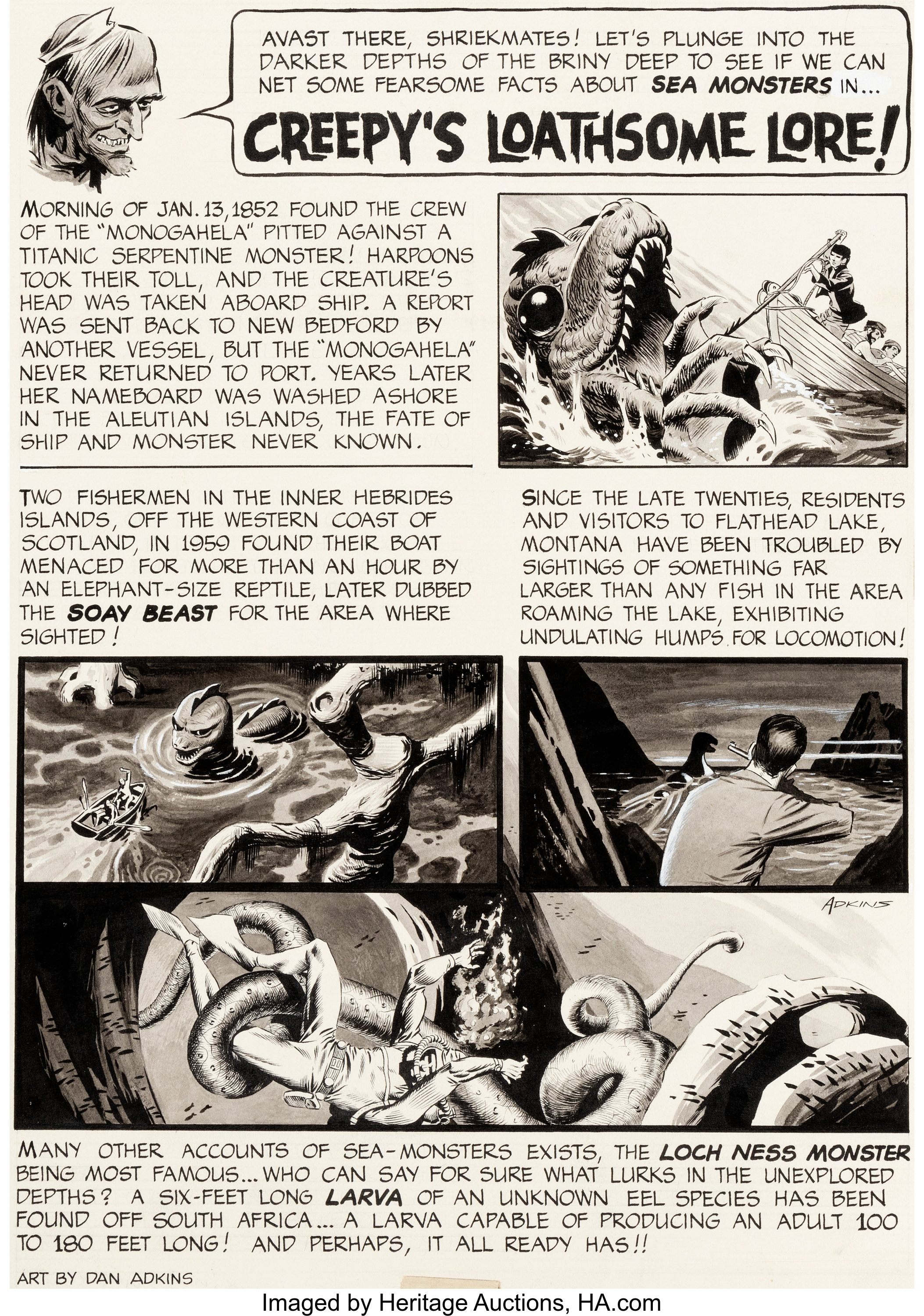 Dan Adkins Creepy #12 Complete 1-Page Story 