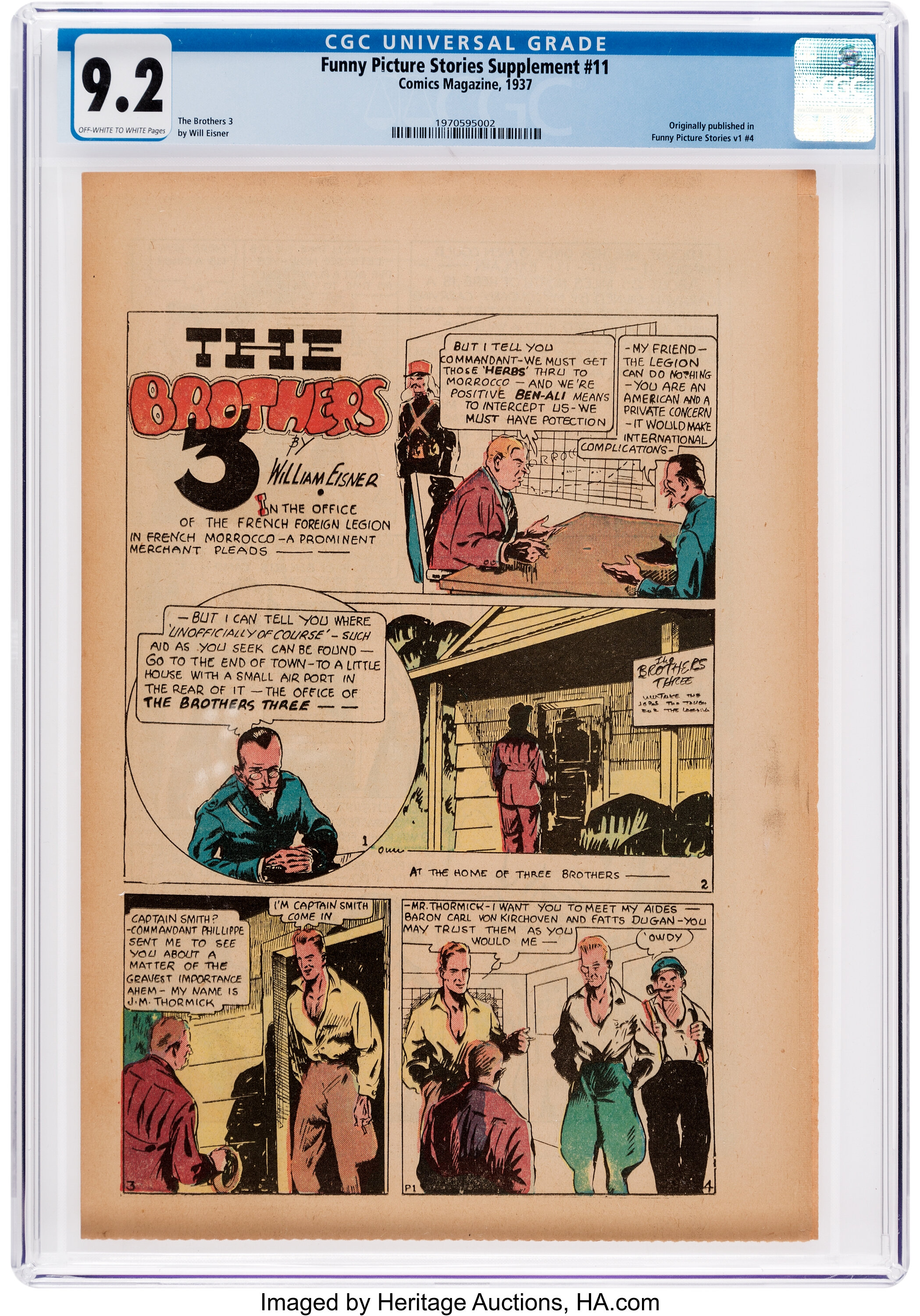 Funny Picture Stories Supplement 11 Comics Magazine 1937 Cgc
