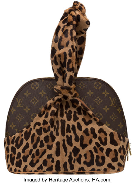 Sold at Auction: Louis Vuitton leopard print monogram handbag