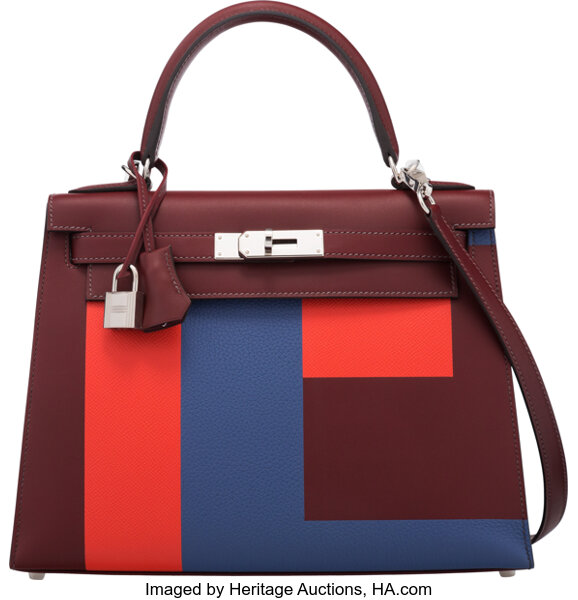 Hermes Kelly Sellier 28 Rouge H Epsom Palladium Hardware