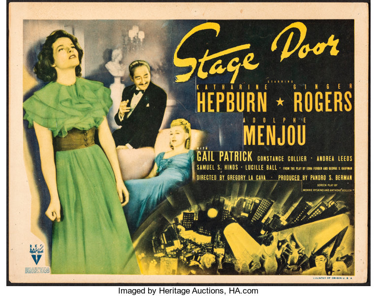 Stage Door Rko 1937 Fine Title Lobby Card 11 X 14