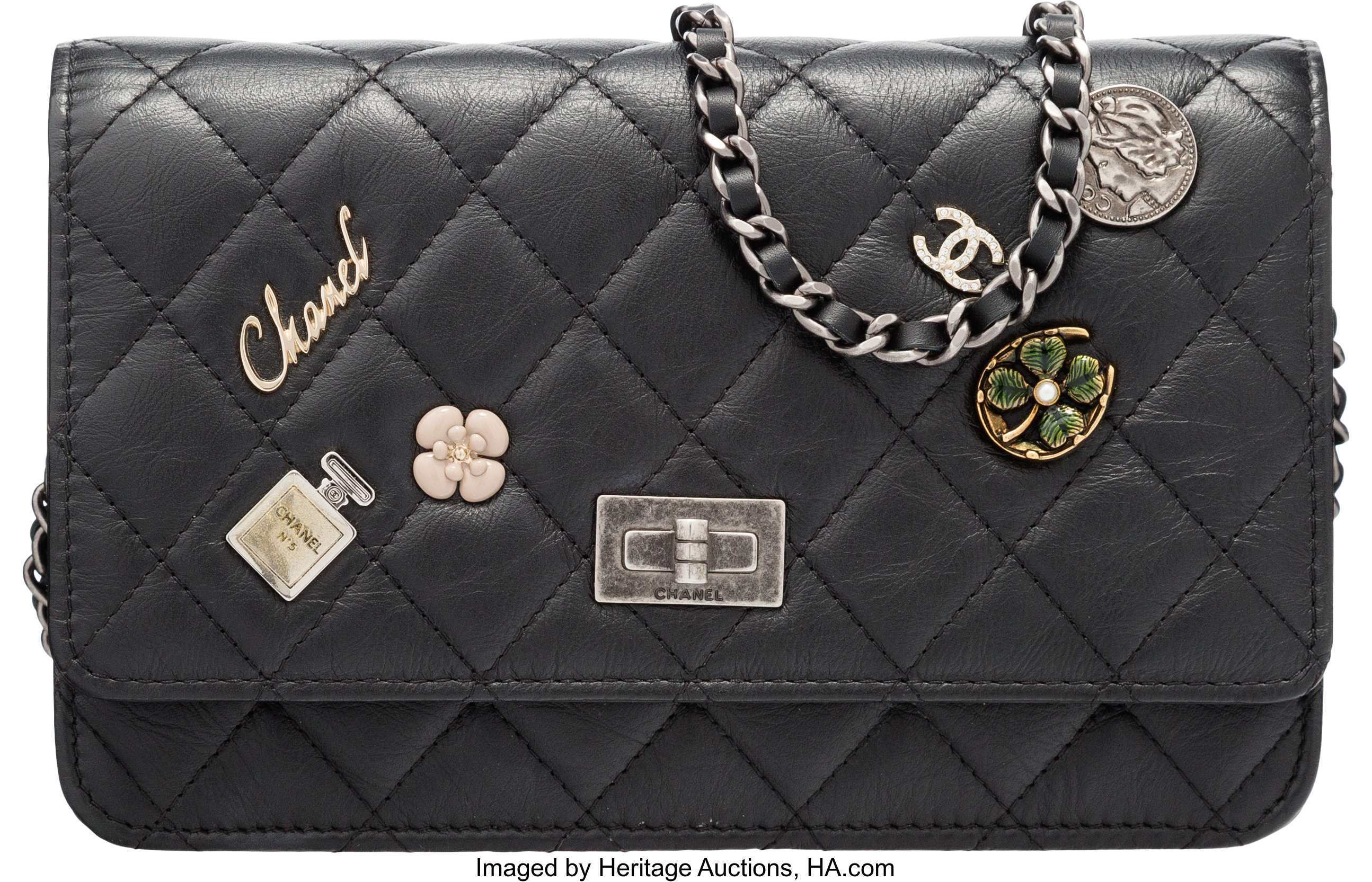 Chanel Limited Edition Black Lucky Charms Wallet on Chain with | Lot #58040  | Heritage Auctions