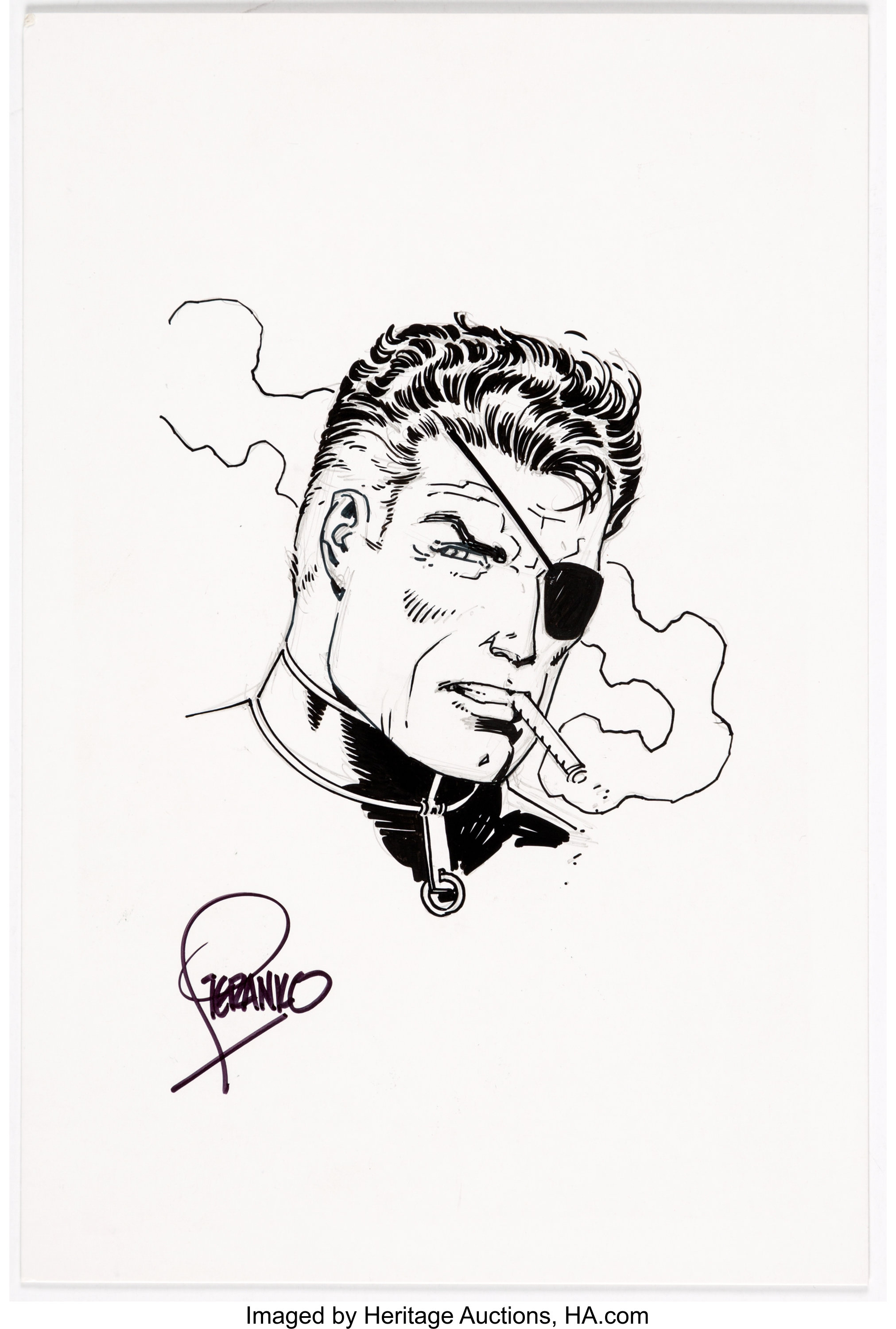 Jim Steranko - Nick Fury Sketch Original Art (c. 2000).... Original ...