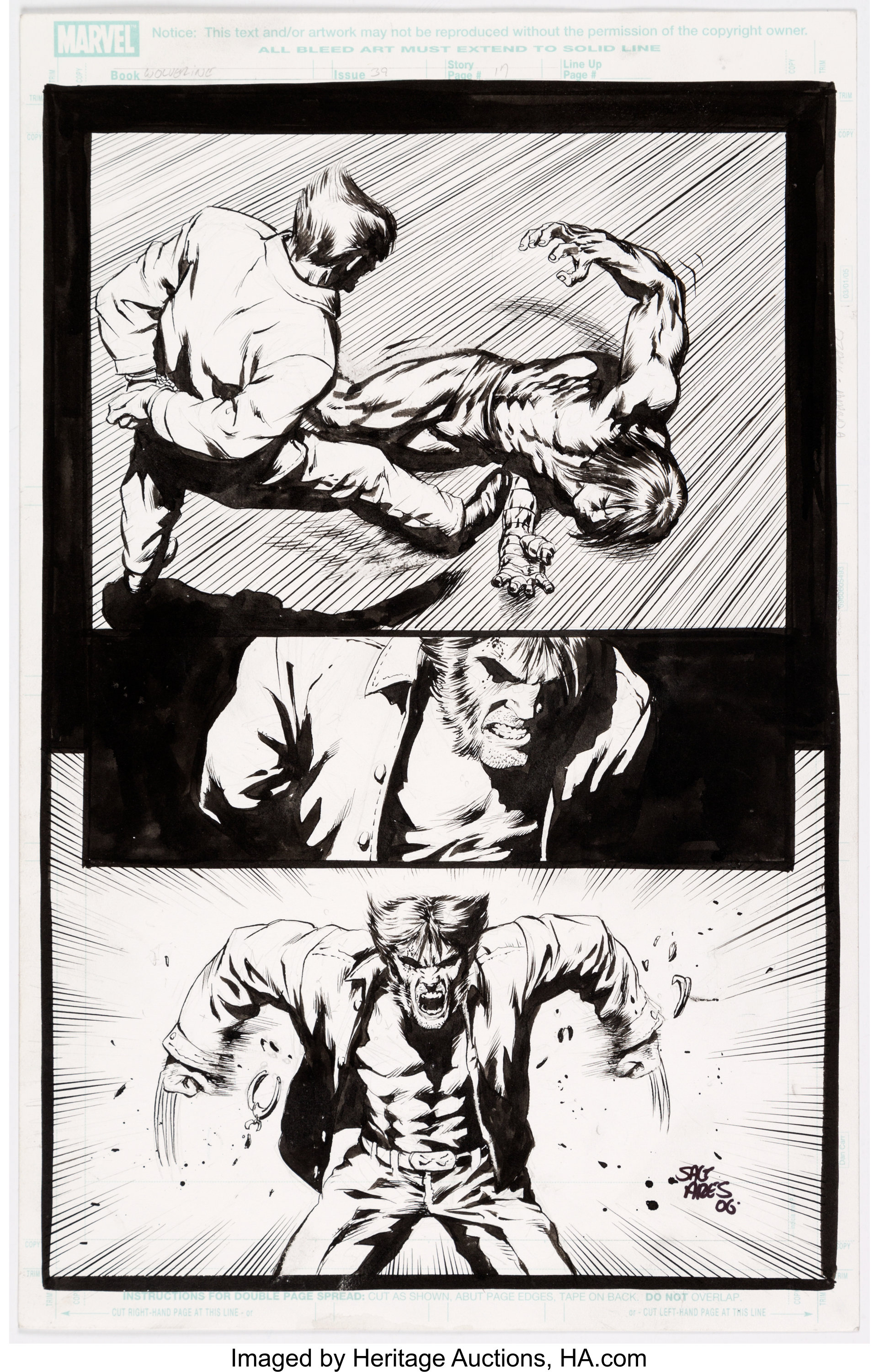 Wolverine #34 p.19 - Mystique - 2005 by Javier Saltares