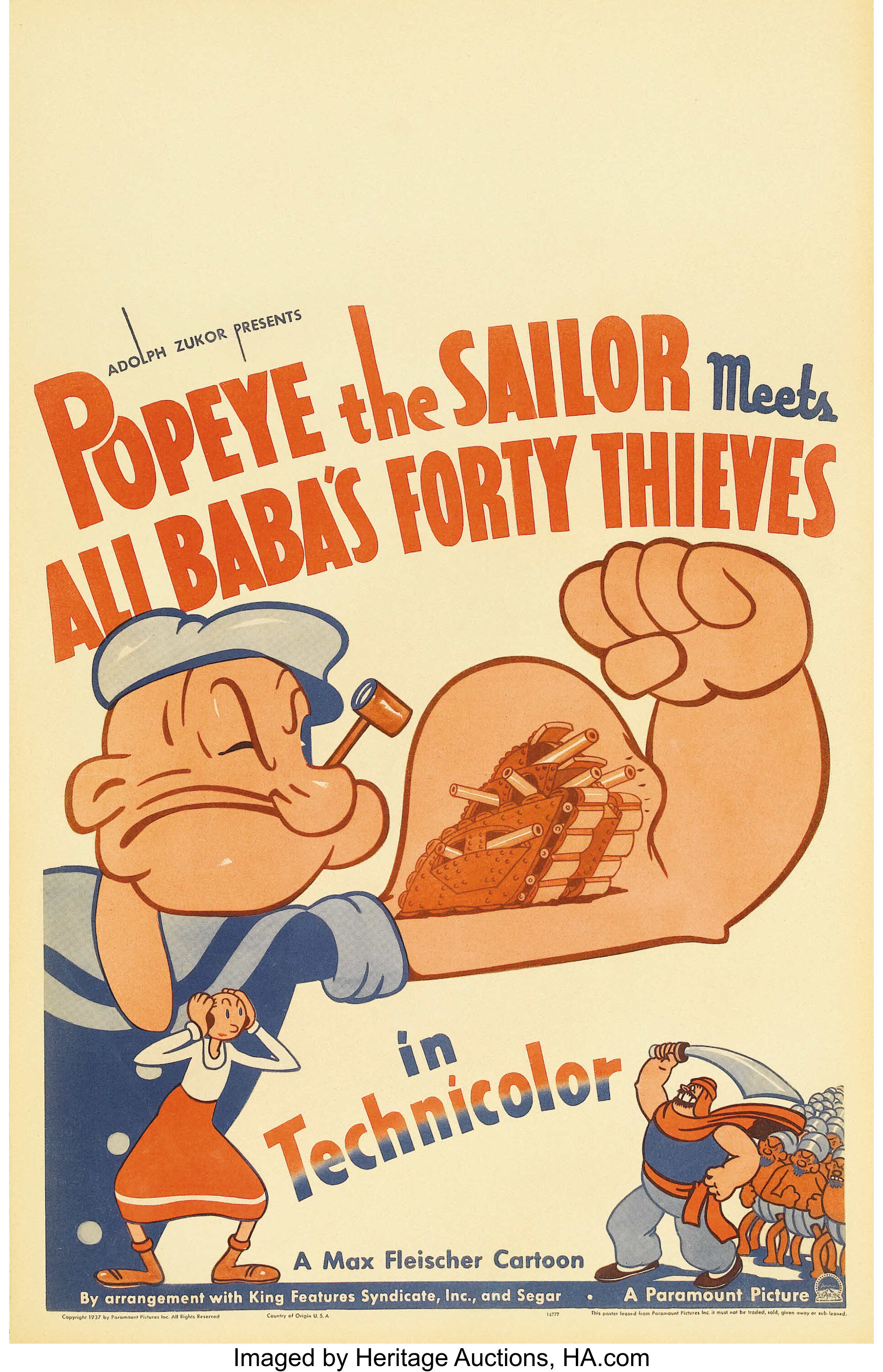 Popeye The Sailor Meets Ali Baba S Forty Thieves Paramount 1937 Lot 28575 Heritage Auctions