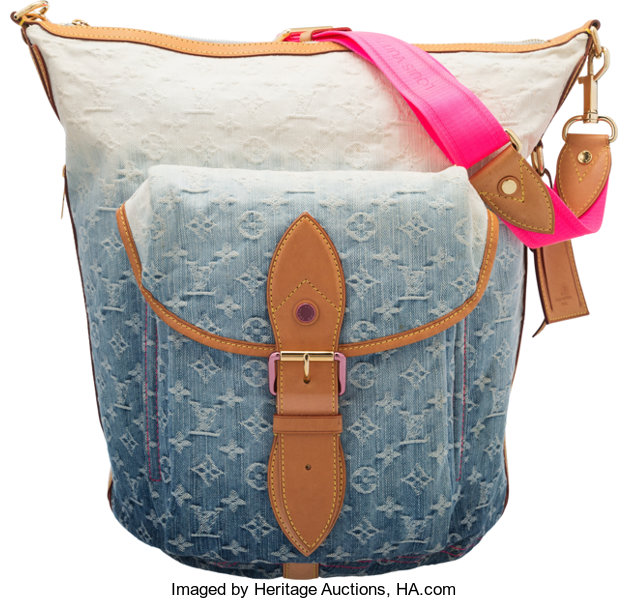 Louis Vuitton Denim Sunburst Blue Messenger Bag. Condition: 3. 15