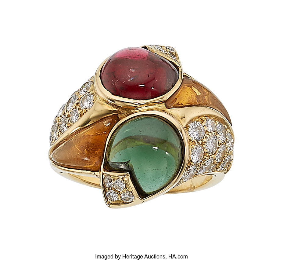 Multi-Stone, Diamond, Gold Ring, Bvlgari. ... Estate Jewelry Rings | Lot  #55497 | Heritage Auctions