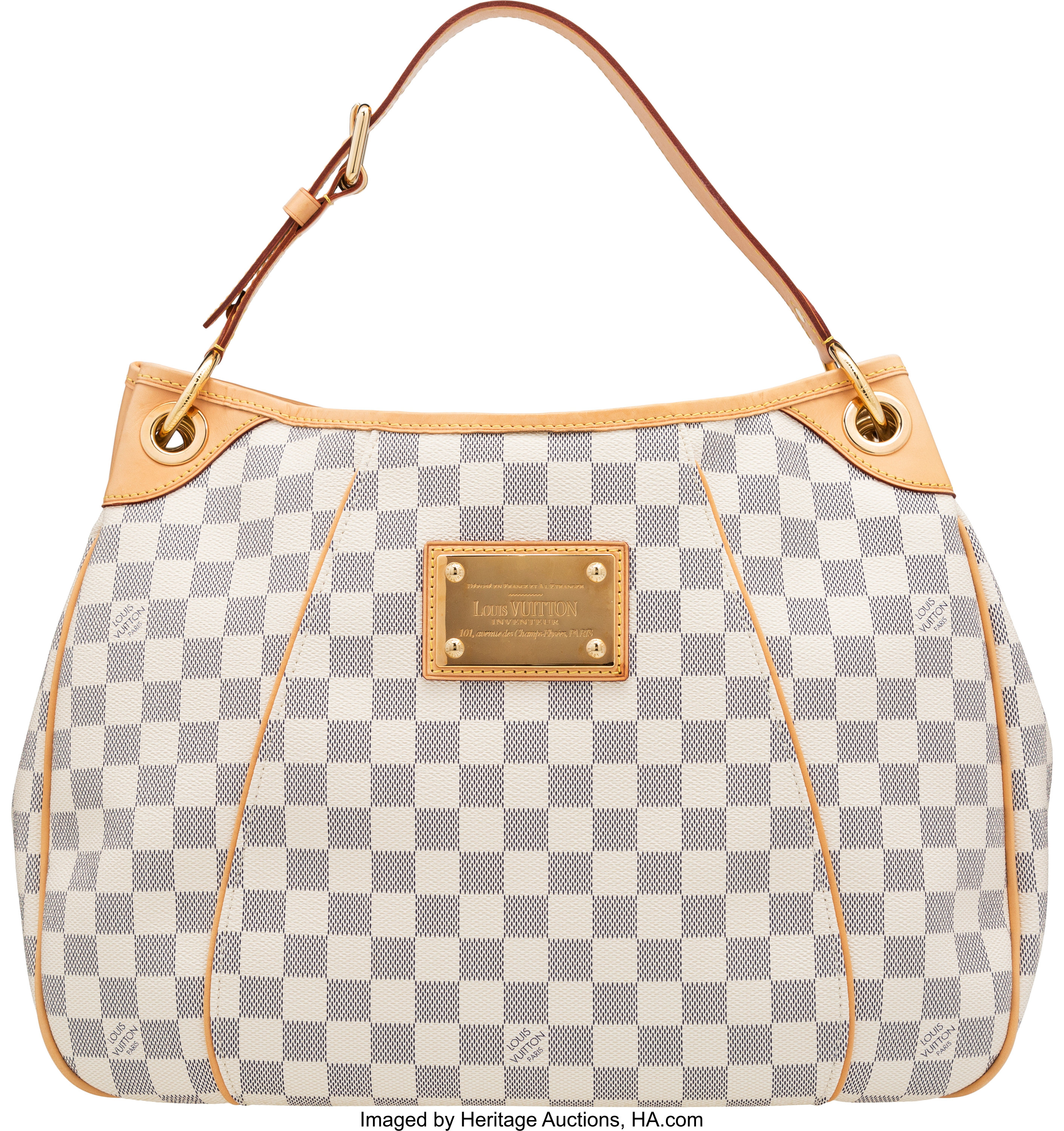 LOUIS VUITTON Galliera PM Damier Azur Shoulder Bag White-US