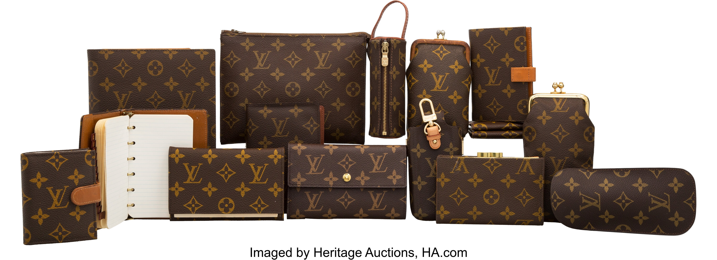 At Auction: Louis Vuitton, Louis Vuitton Brown Monogram Agenda