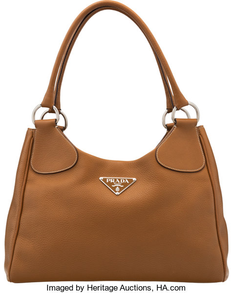 Prada Leather Crossbody Bag Camel