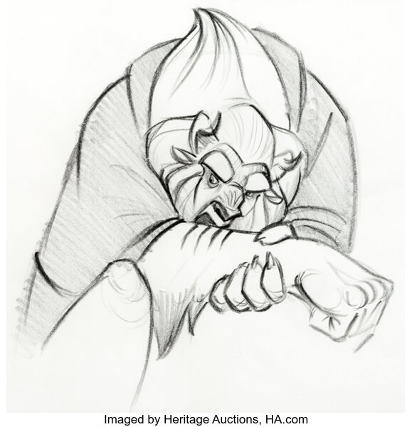 disney beauty and the beast drawings