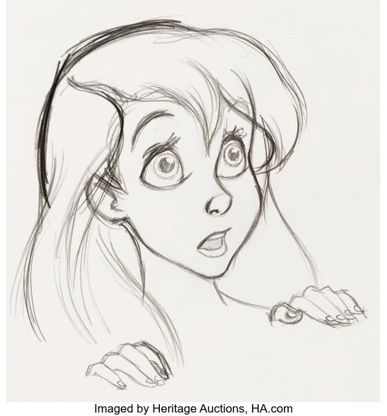 the little mermaid disney sketches