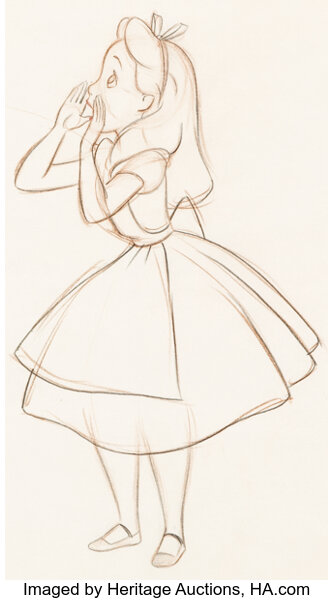 disney sketches alice