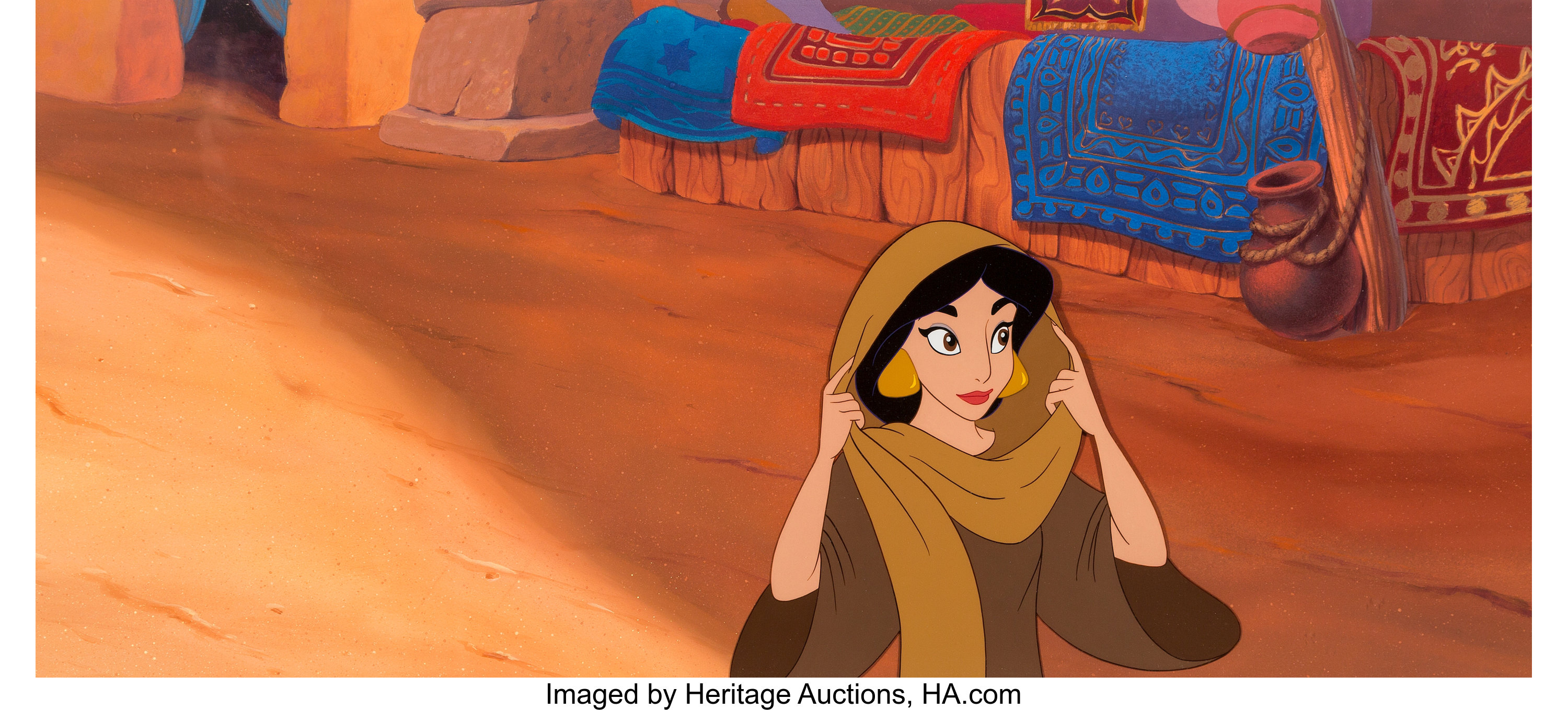 Princess Jasmine production cel from Disney's Aladdin: The Series