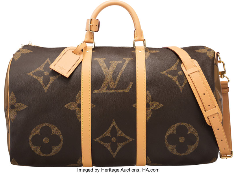 At Auction: Louis Vuitton, Louis Vuitton - Keepall Bandouliere 55 - Brown  Monogram Top Handle w/ Strap