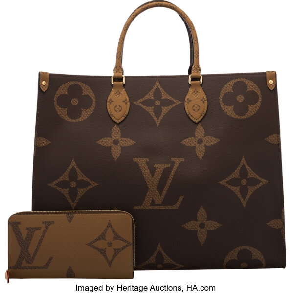 Sold at Auction: AUTHENTIC LOUIS VUITTON MONOGRAM CANVAS, LEATHER SOCCER  BALL