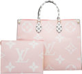 LOUIS VUITTON ONTHEGO GIANT MONOGRAM RED PINK BAG PRISTINE CONDITION  BOOKLET TAG